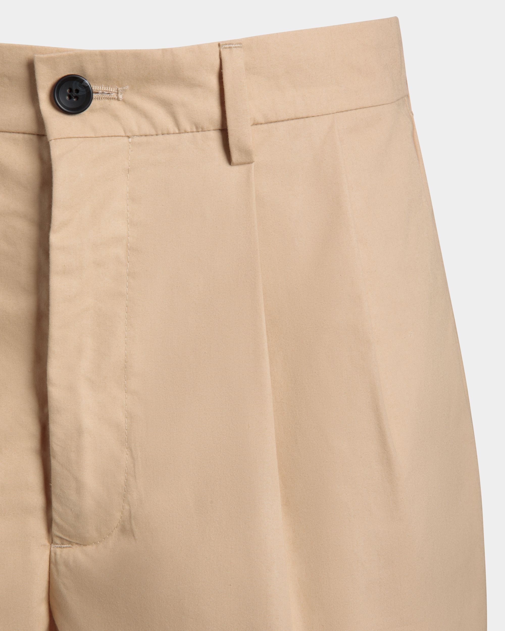 Pleated Shorts in Cream Cotton Blend - Men's - Bally - 02