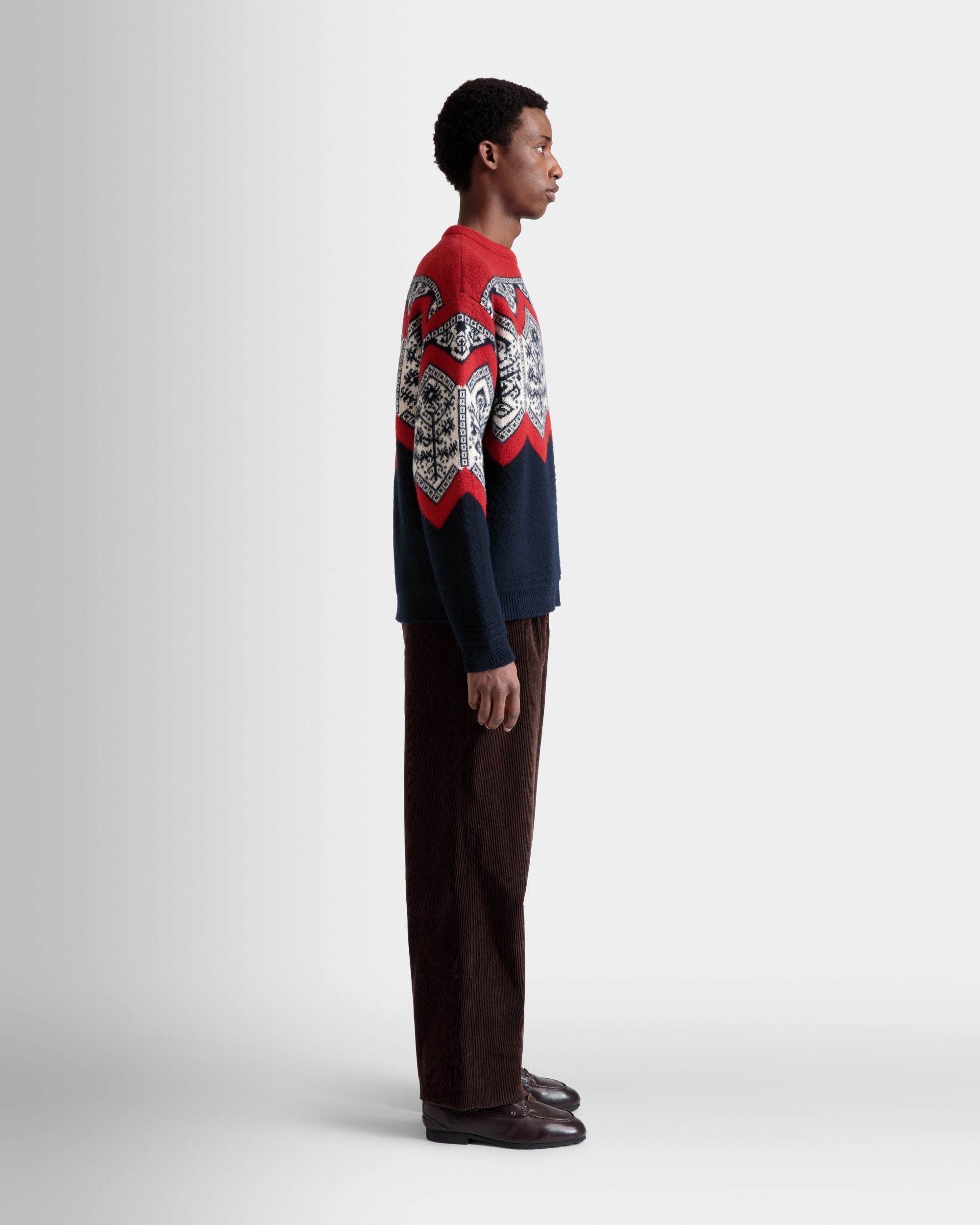 Pantalón Con Pinzas De La Cápsula Winter De Pana Ébano - Hombre - Bally - 05