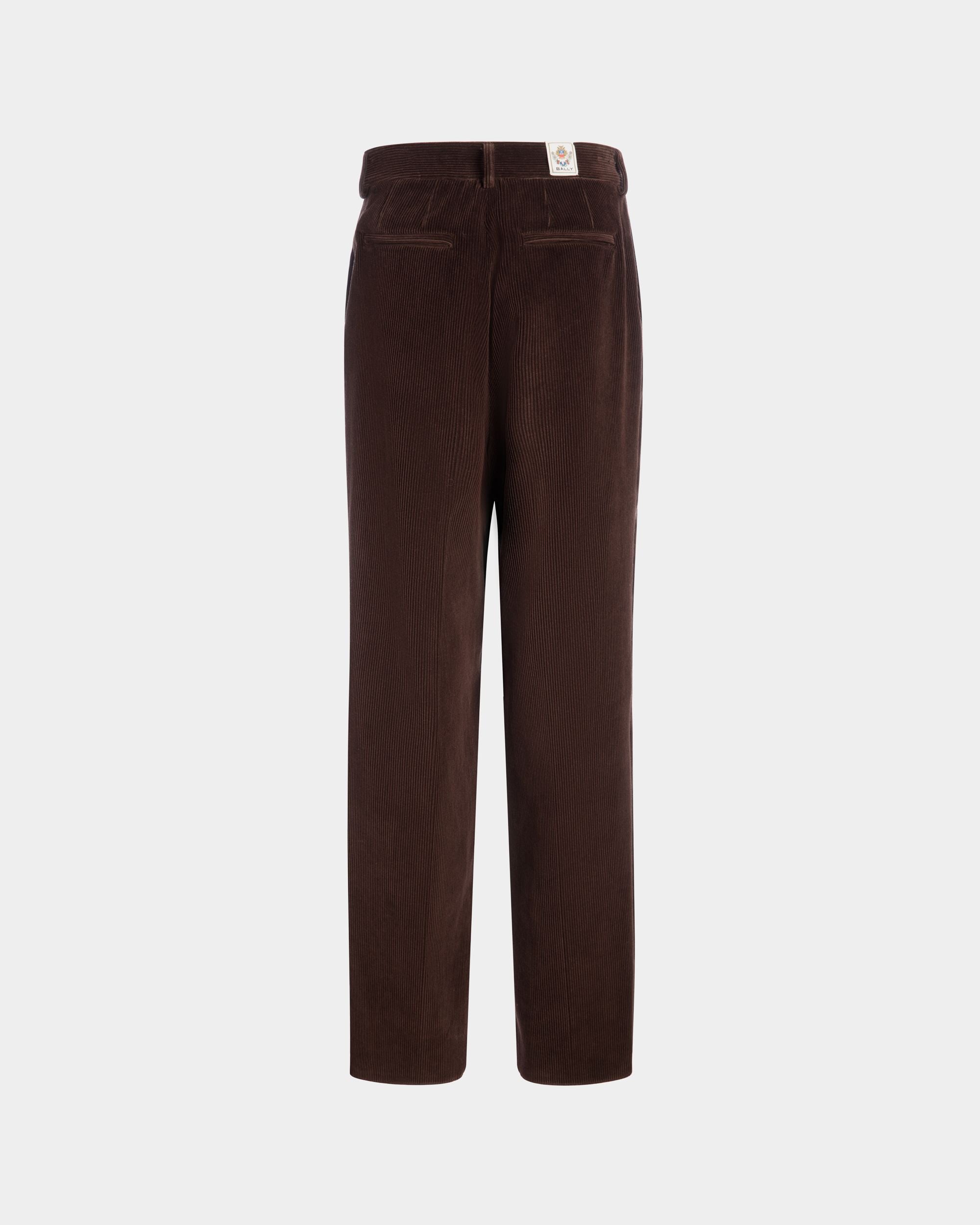 Pantalón Con Pinzas De La Cápsula Winter De Pana Ébano - Hombre - Bally - 07