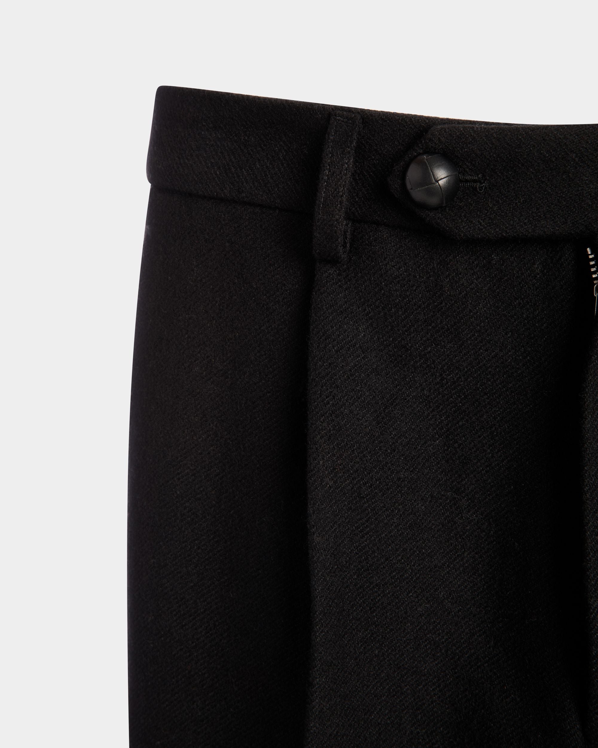 Pantalón Con Pinzas De La Cápsula Winter De Mezcla De Lana Negra - Hombre - Bally - 02