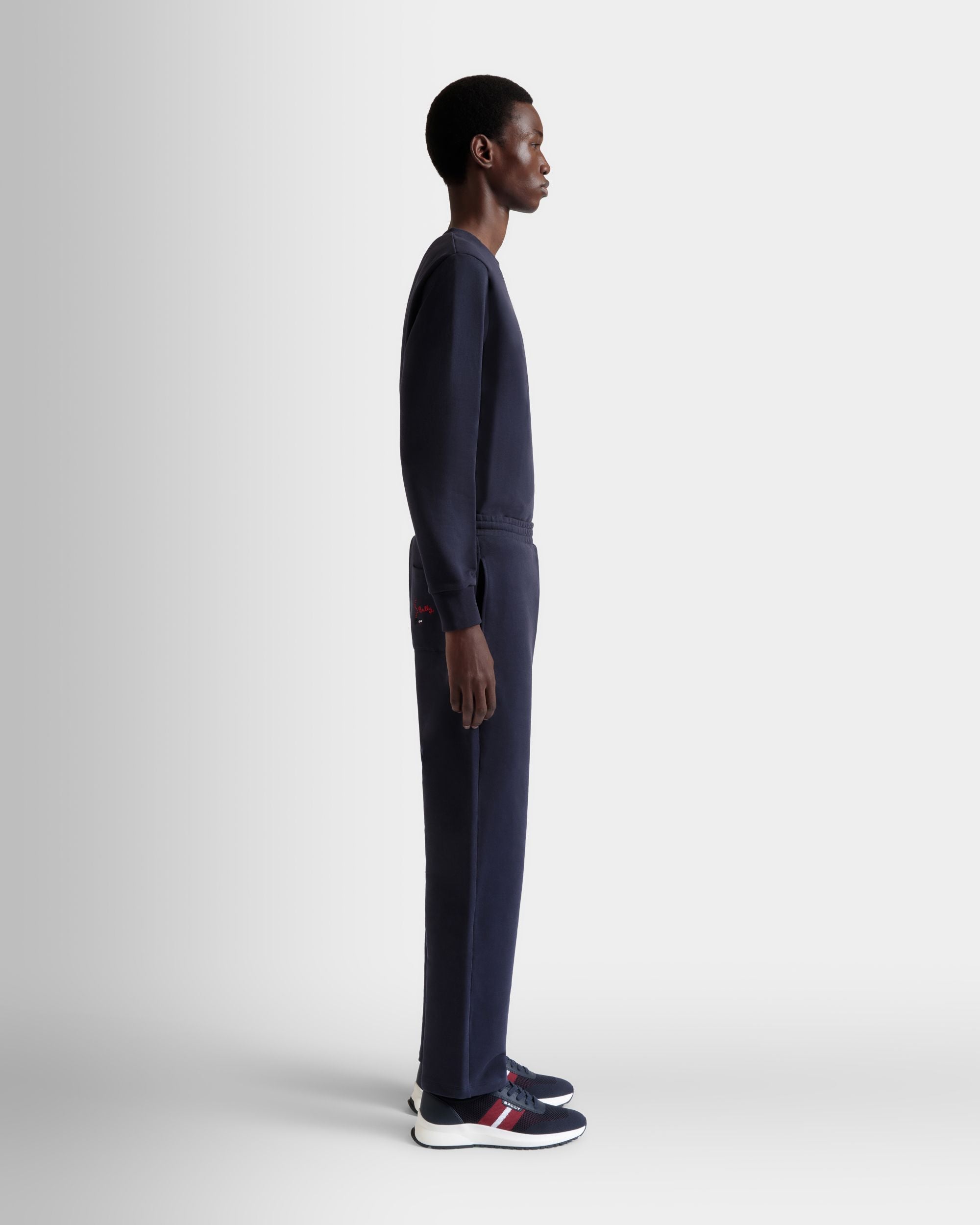 Pantalón De Chándal De Algodón Navy Blue - Hombre - Bally - 05