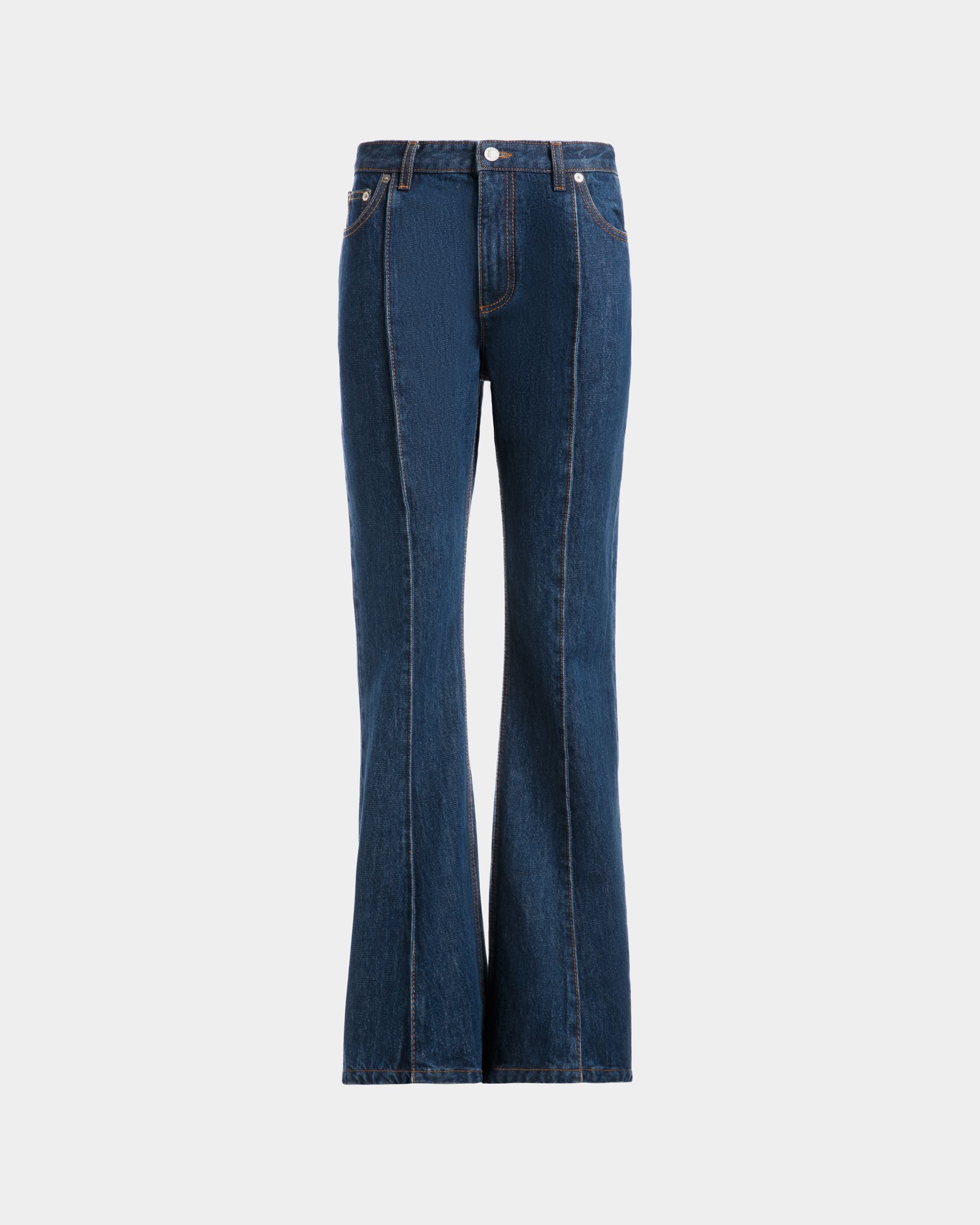 5-Pocket Pants in Navy Blue Cotton - Hombre - Bally - 01