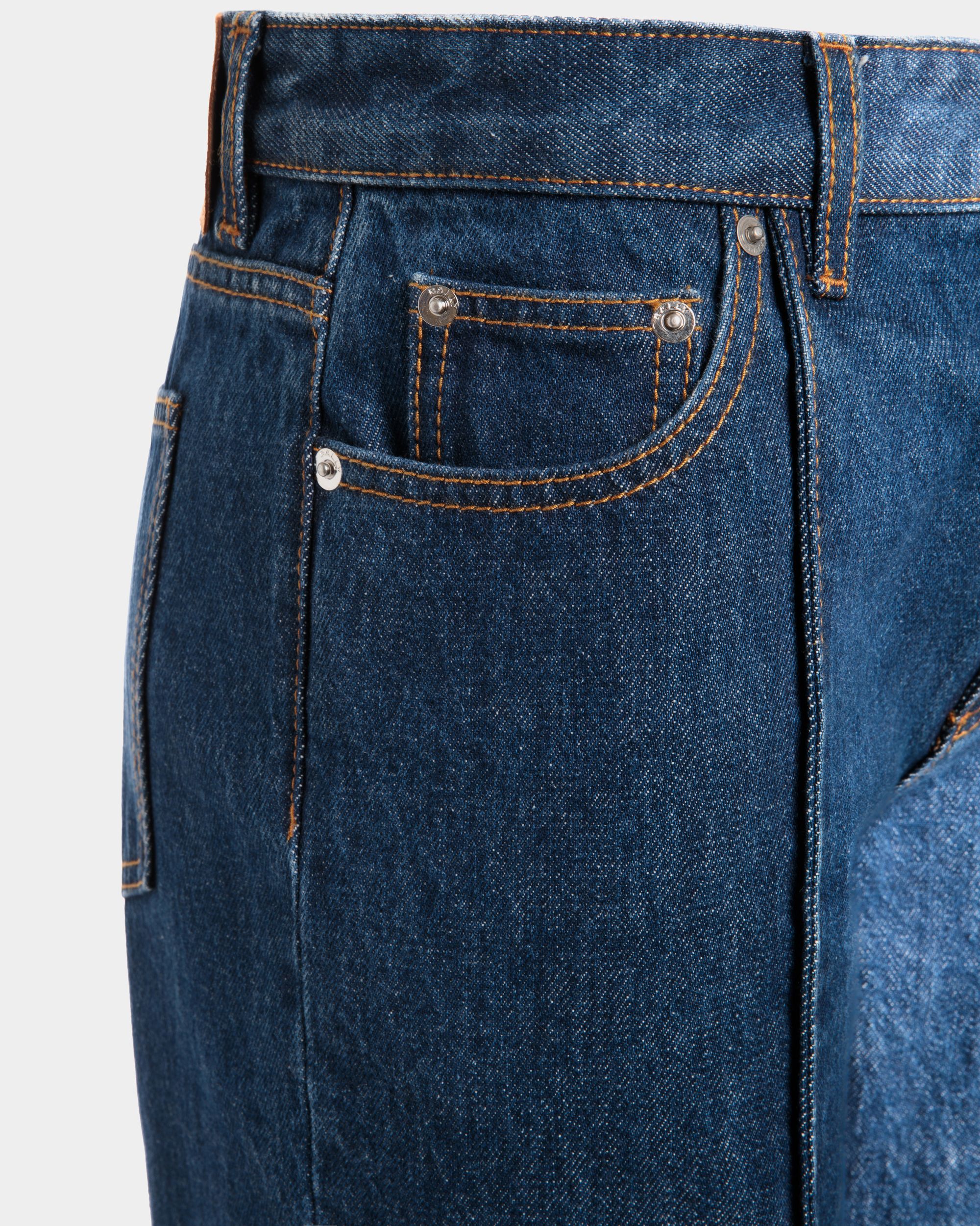 5-Pocket Pants in Navy Blue Cotton - Hombre - Bally - 02