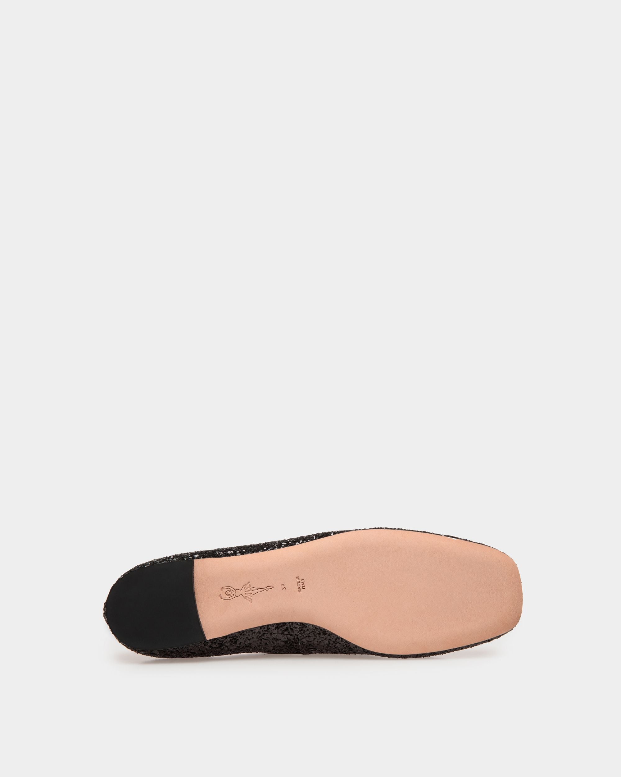 Ballyrina Flat In Black Glitter - Women's - Bally - 04