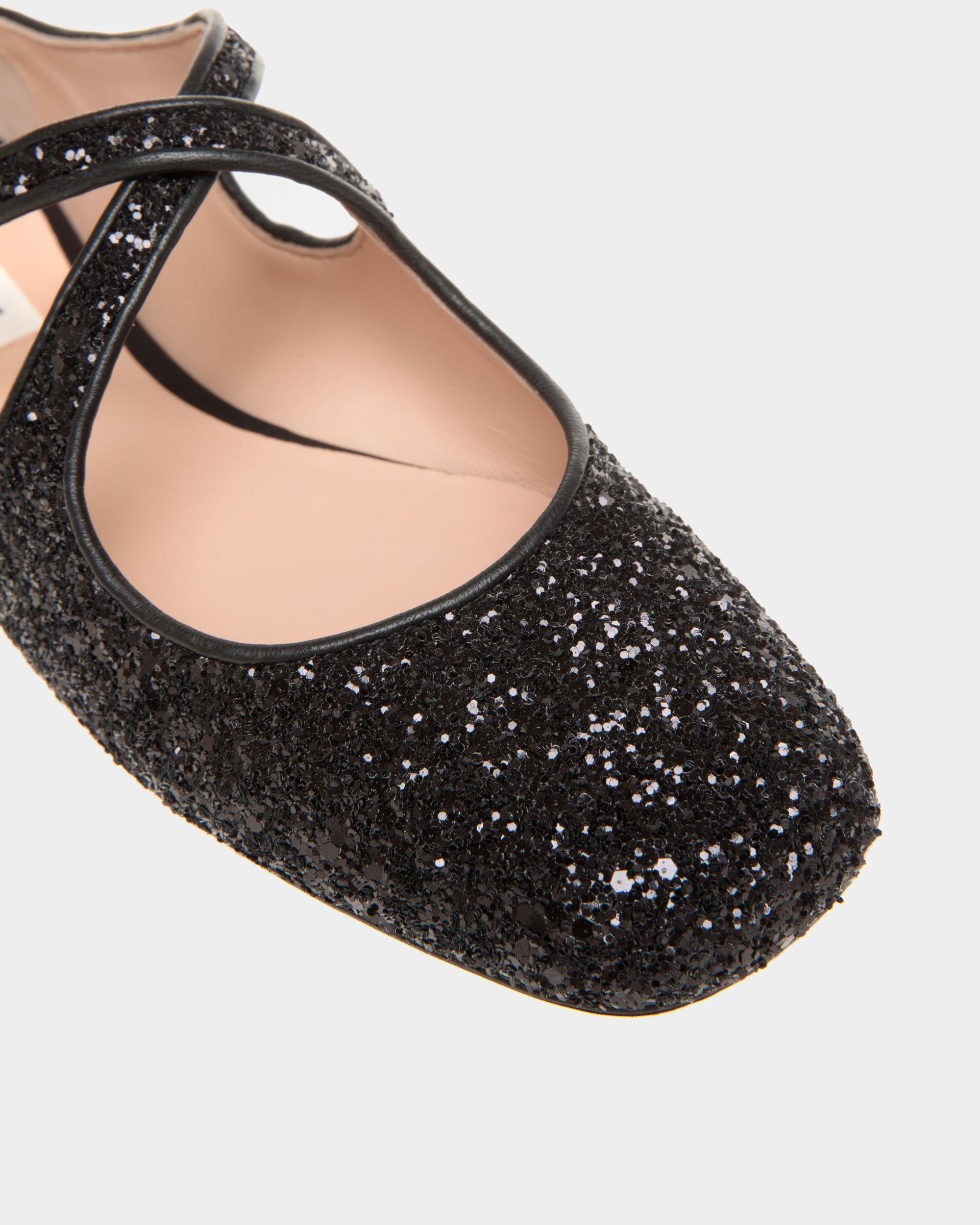 Ballyrina Flat In Black Glitter - Women's - Bally - 05