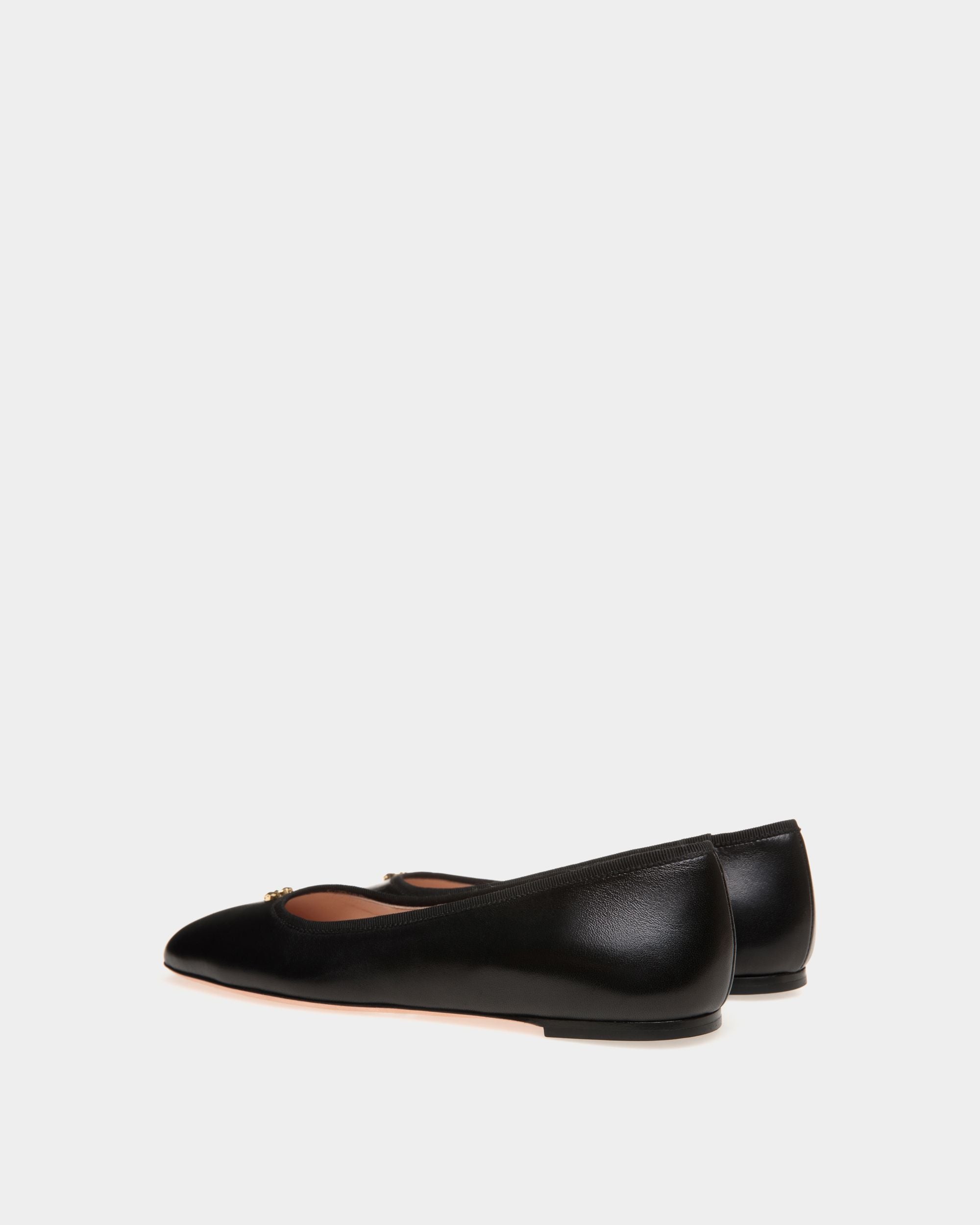 Zapato Plano Ballyrina De Napa Negra - Mujer - Bally - 04