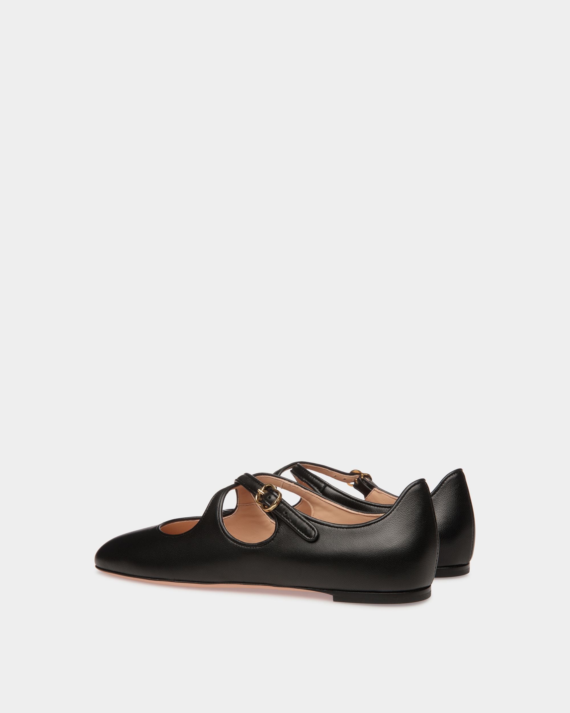 Zapato Plano Ballyrina De Napa Negra - Mujer - Bally - 03