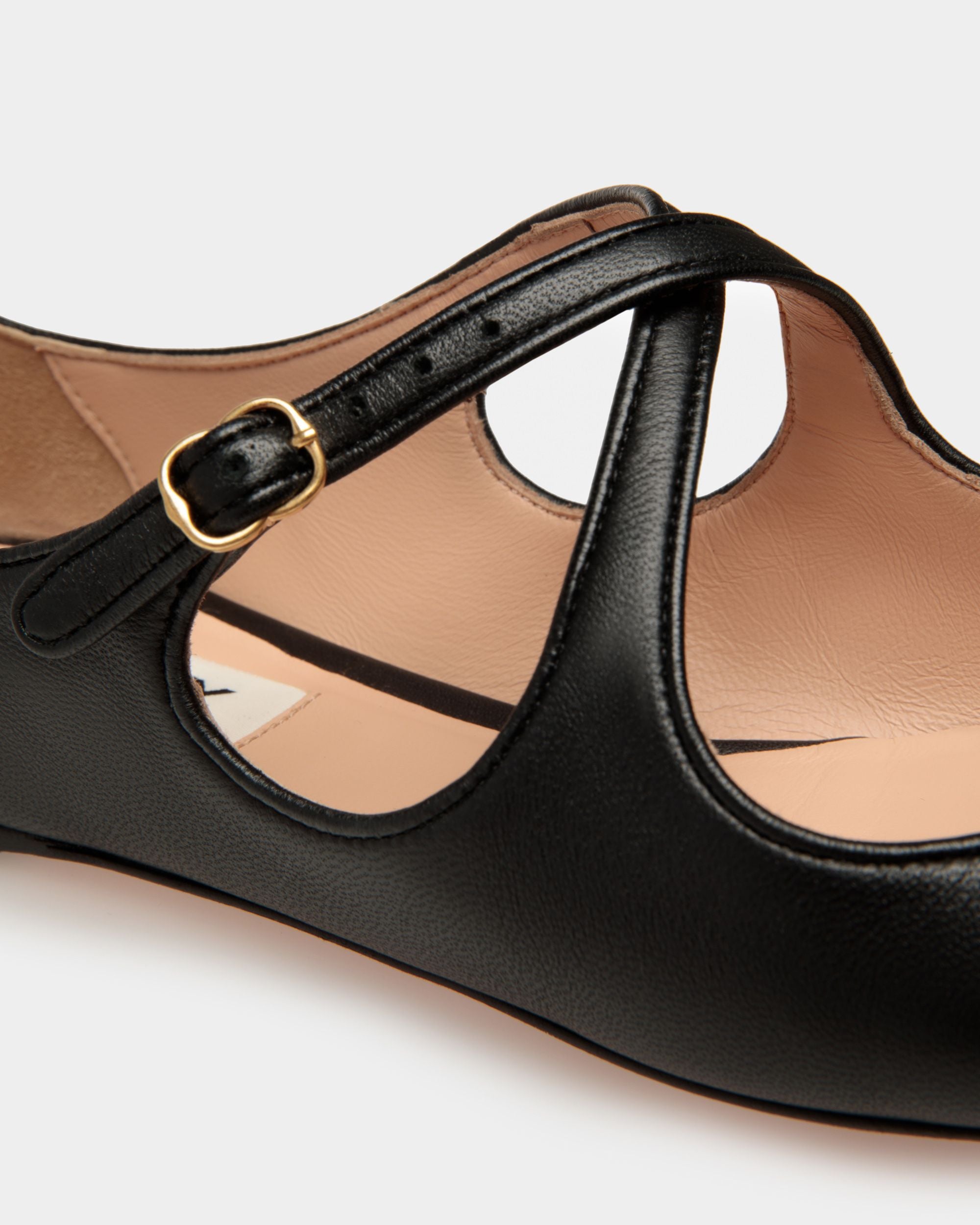 Ballyrina Flat in Black Nappa Leather - Women's - Bally - 05