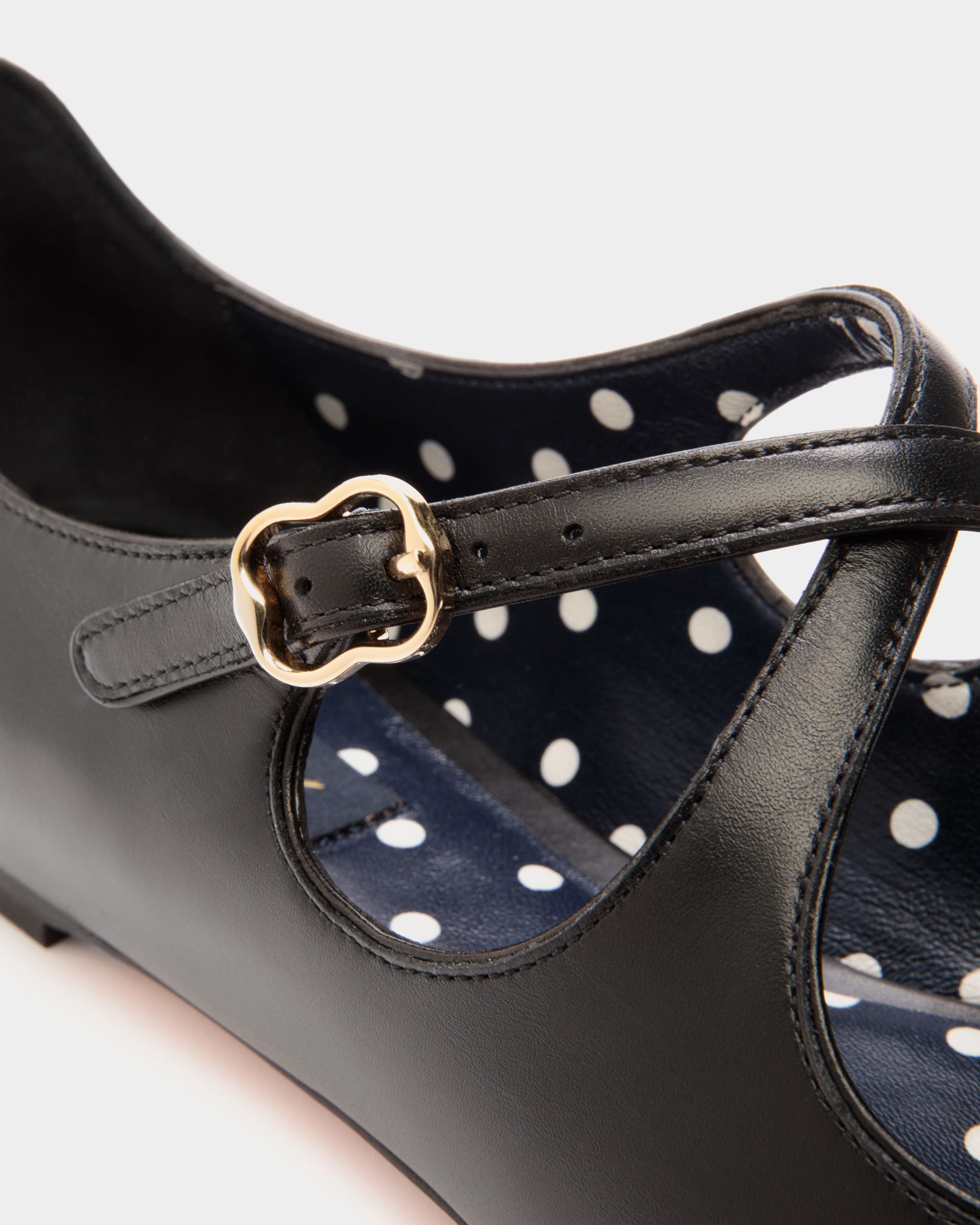 Ballyrina Flat in Black Leather - Women's - Bally - 05