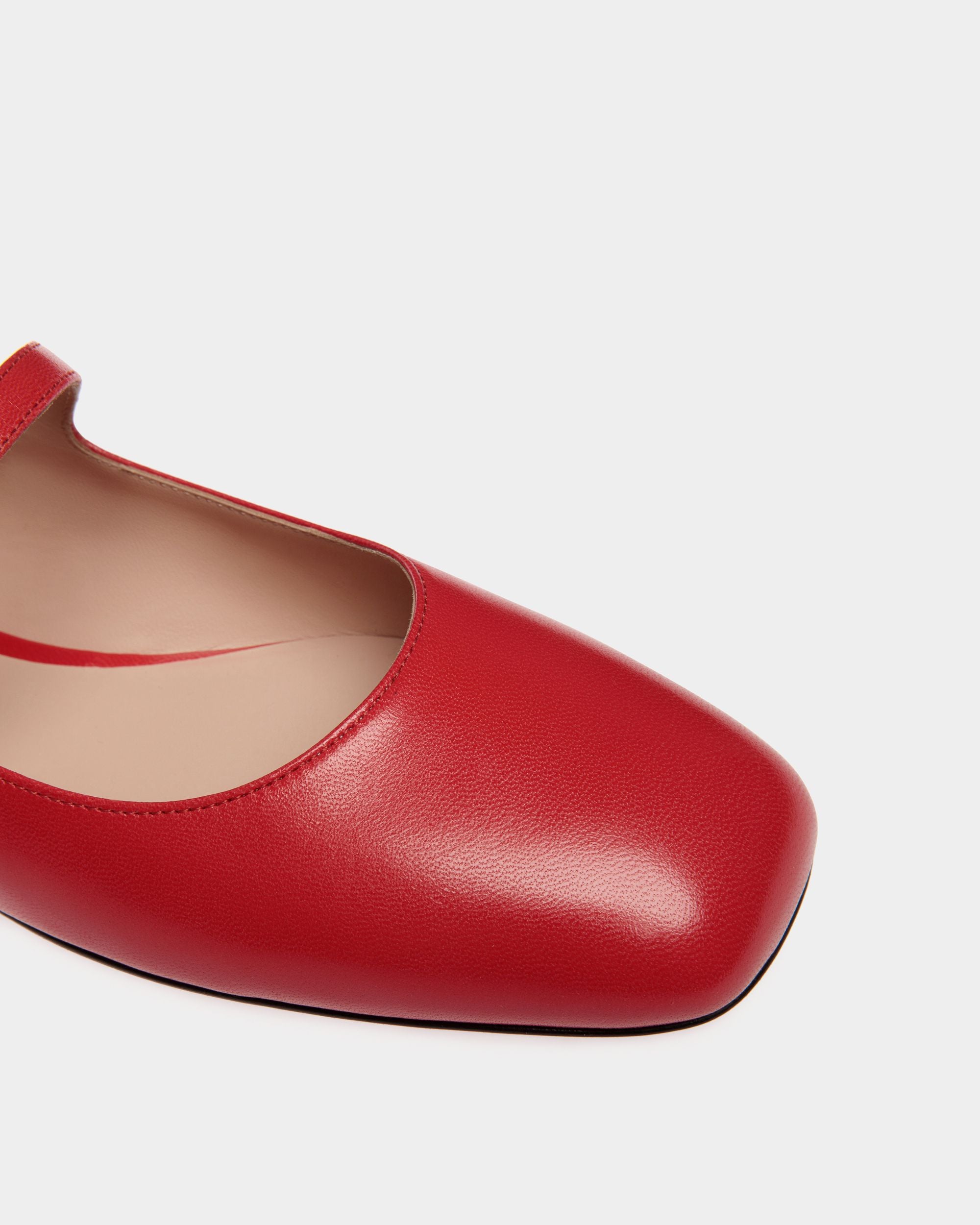 Zapato Plano Ballyrina De Piel Candy Red - Mujer - Bally - 04