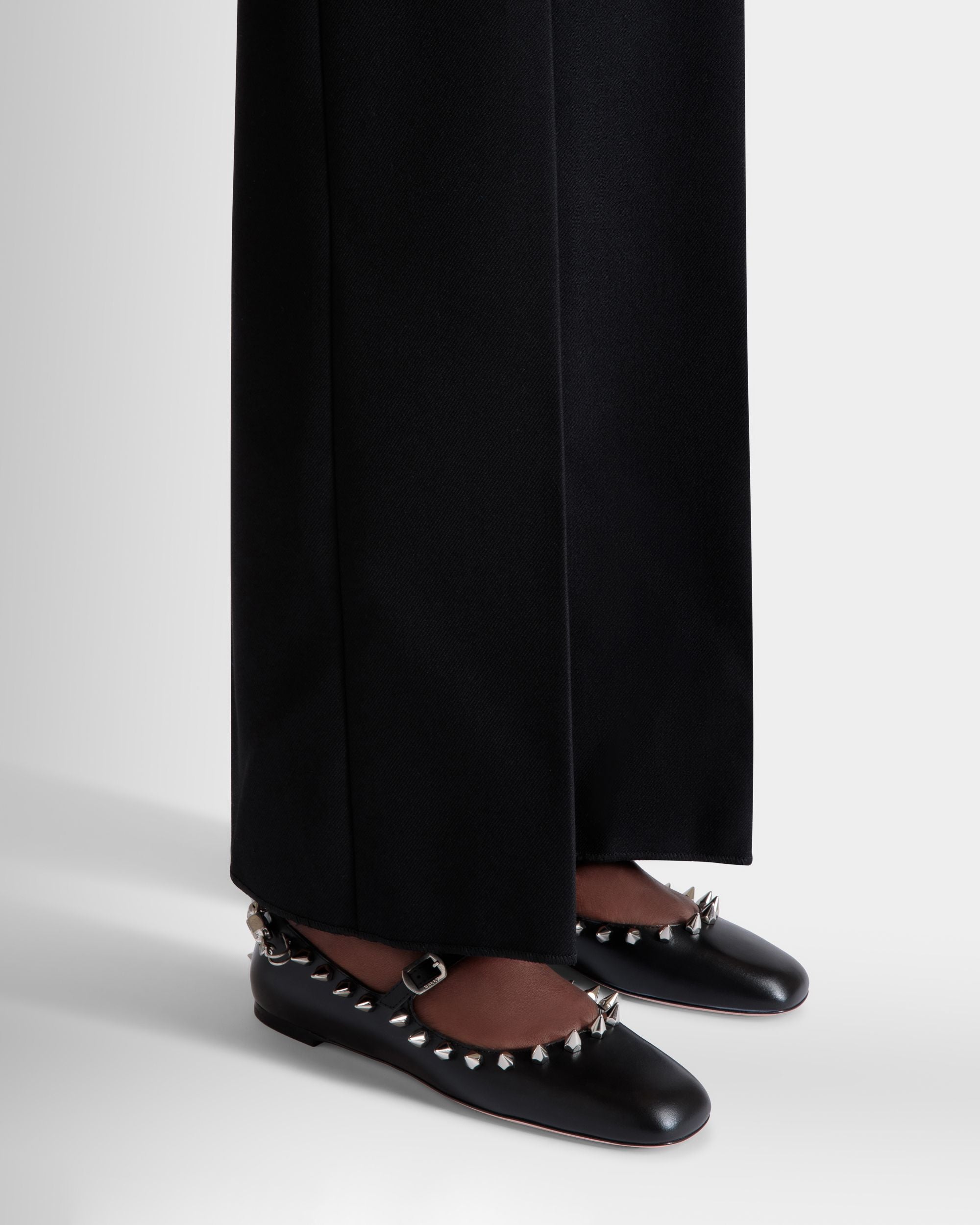 Ballyrina Mary-Jane Flat In Black Leather - Mujer - Bally - 02