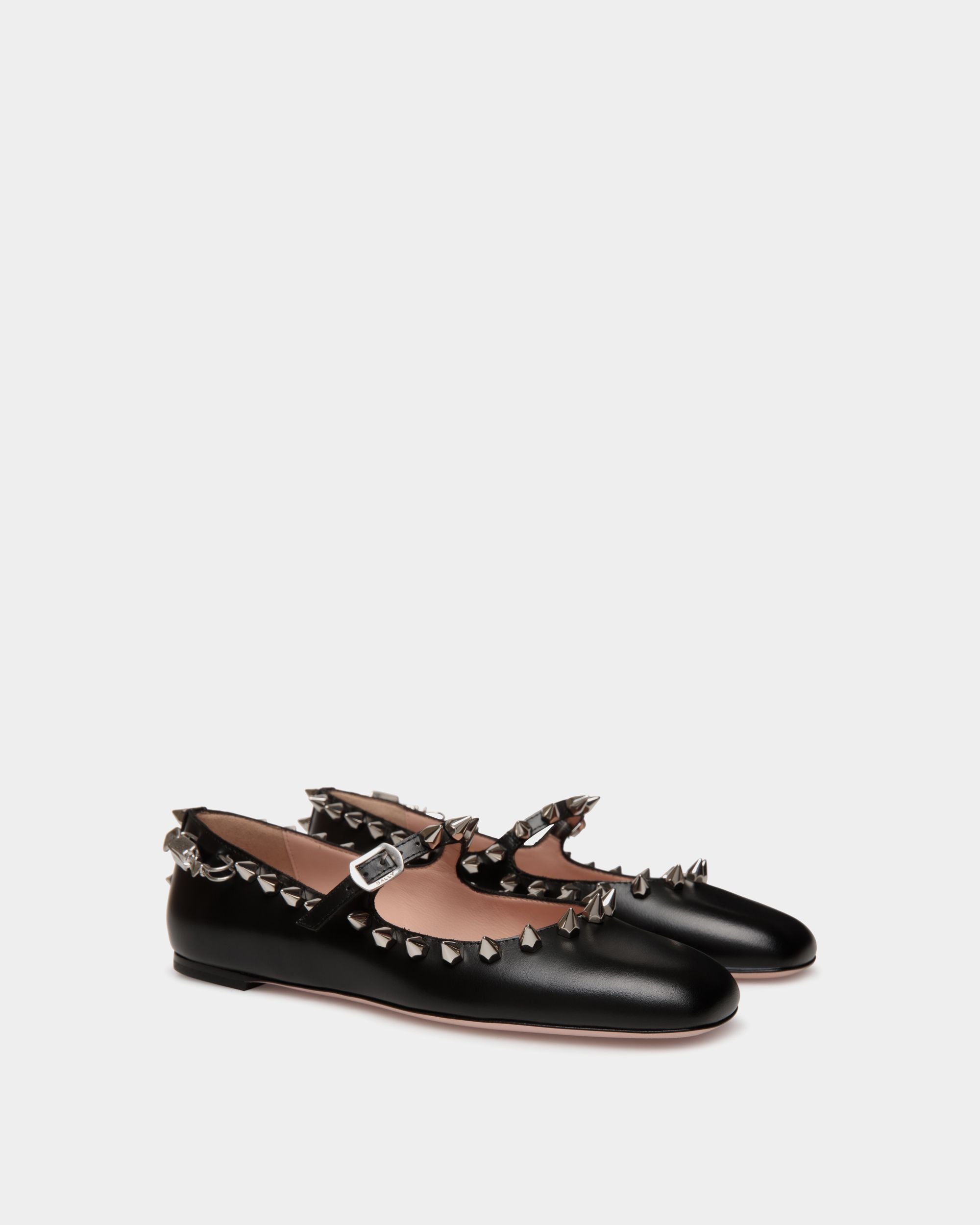 Ballyrina Mary-Jane Flat In Black Leather - Mujer - Bally - 03