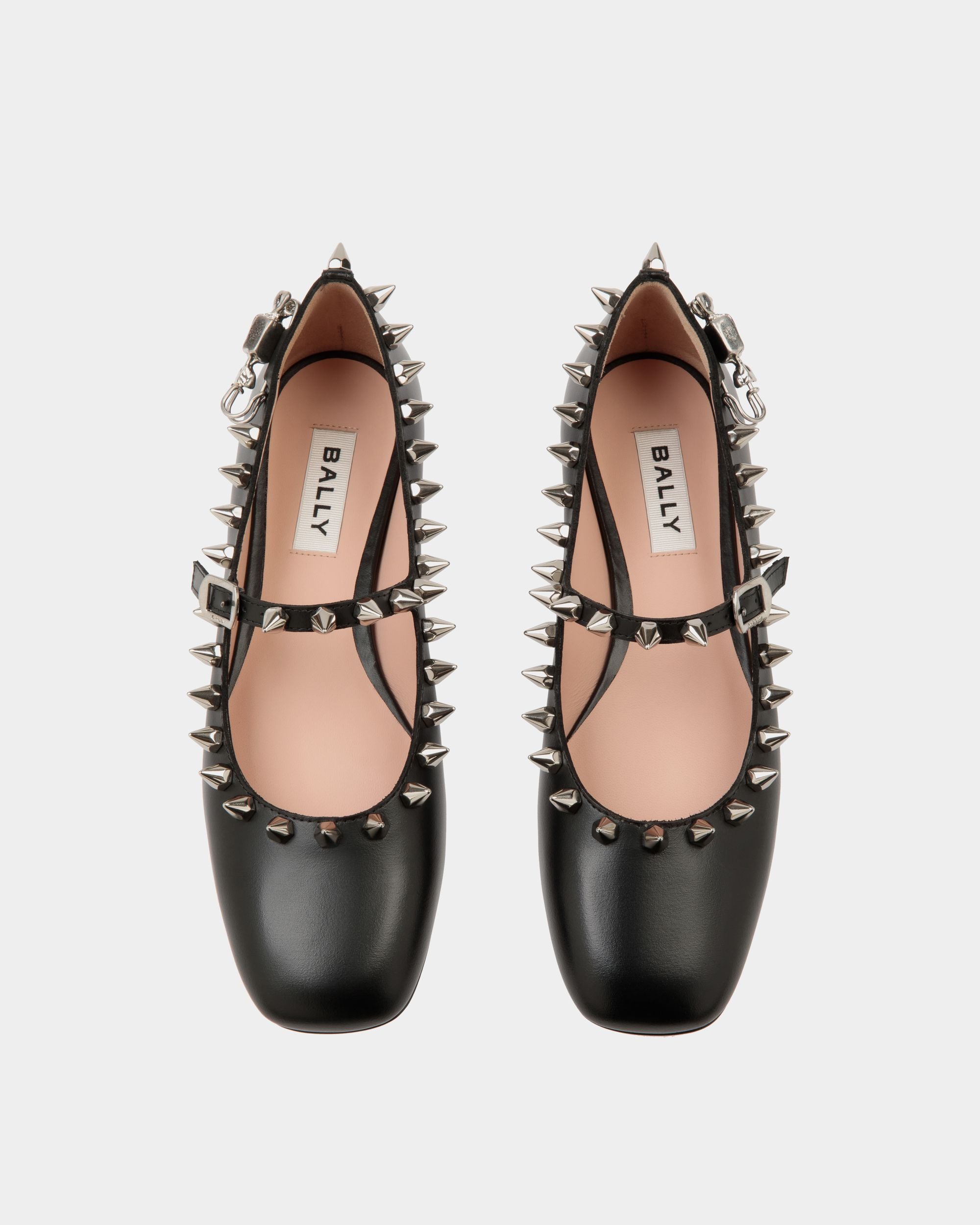 Ballyrina Mary-Jane Flat In Black Leather - Mujer - Bally - 05