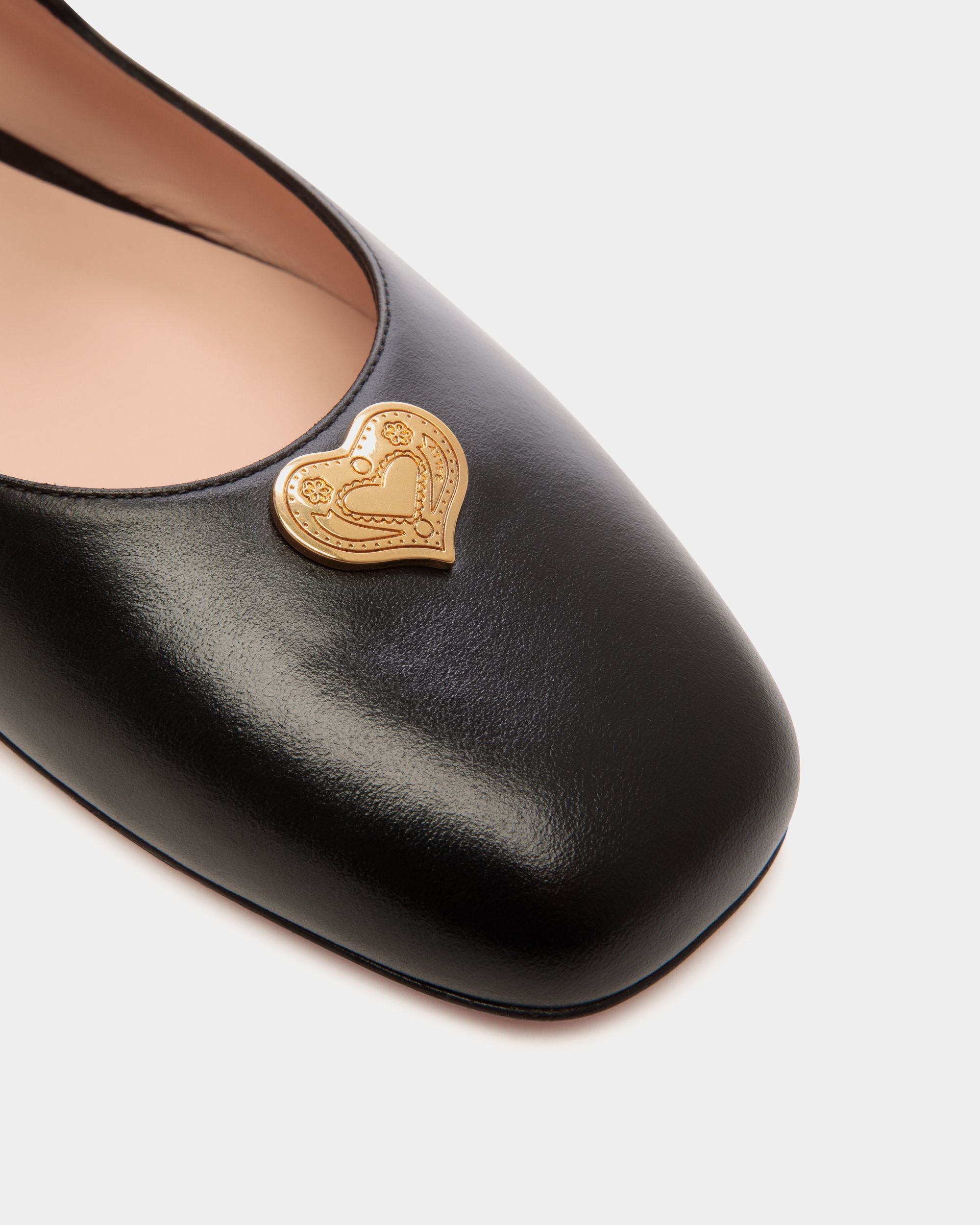 Zapato Plano Estilo Merceditas Ballyrina De Piel Negra - Mujer - Bally - 05