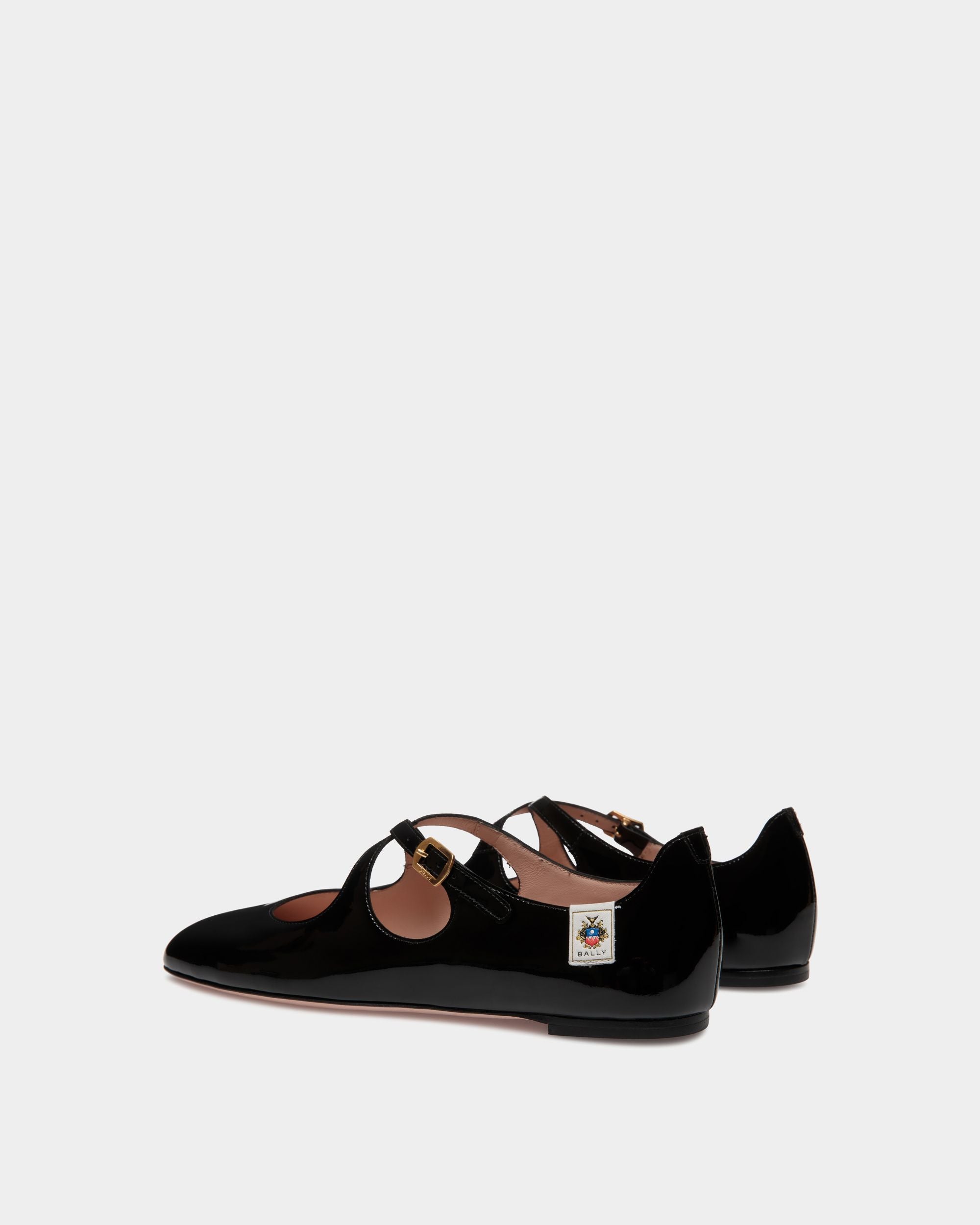 Zapato Plano Ballyrina De Charol Negro - Mujer - Bally - 03