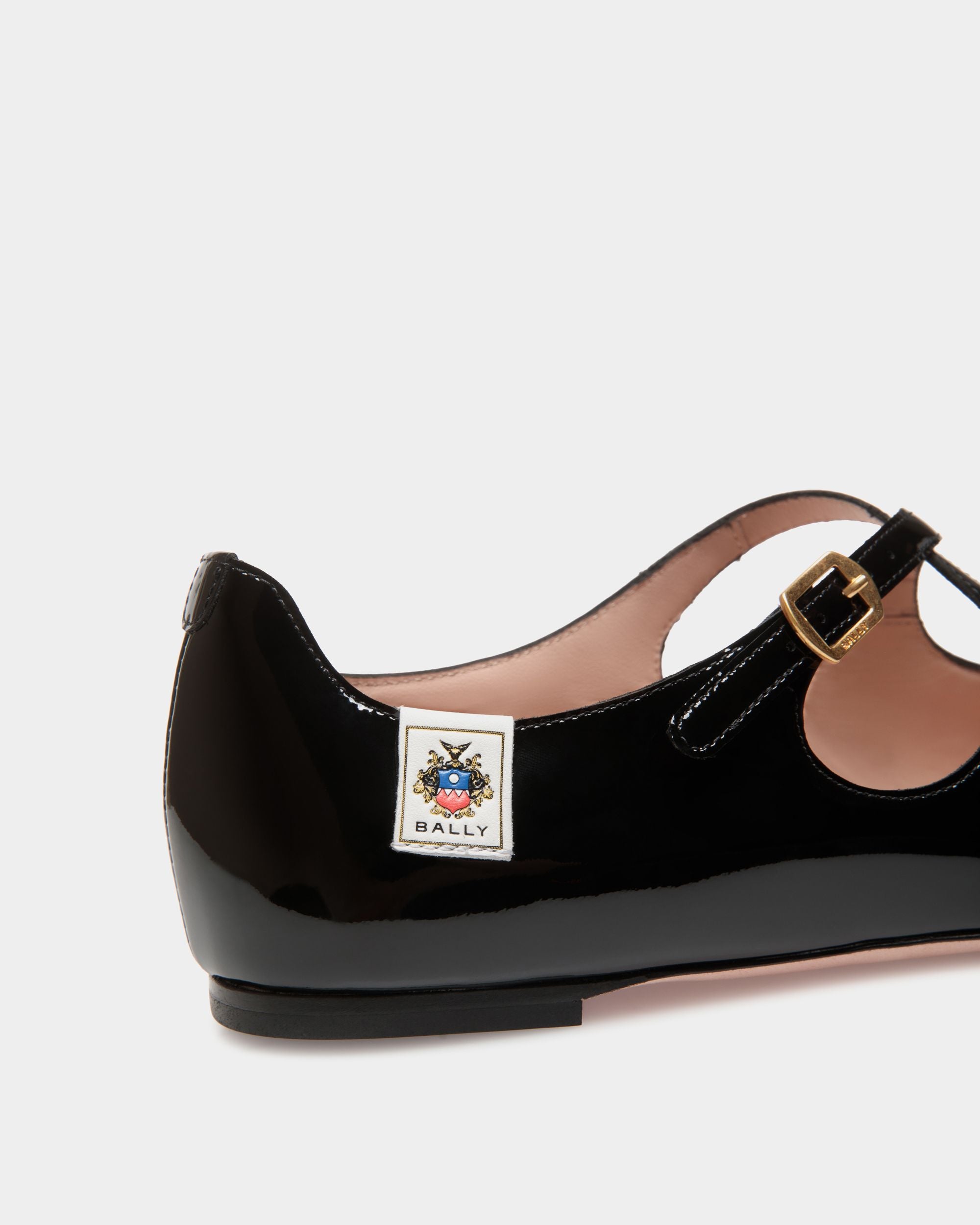 Zapato Plano Ballyrina De Charol Negro - Mujer - Bally - 05