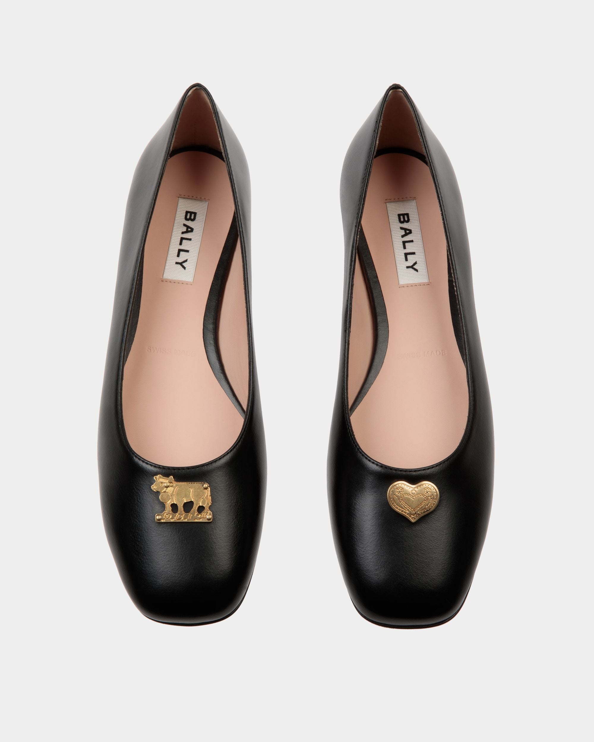 Ballyrina Flat In Black Leather - Mujer - Bally - 04