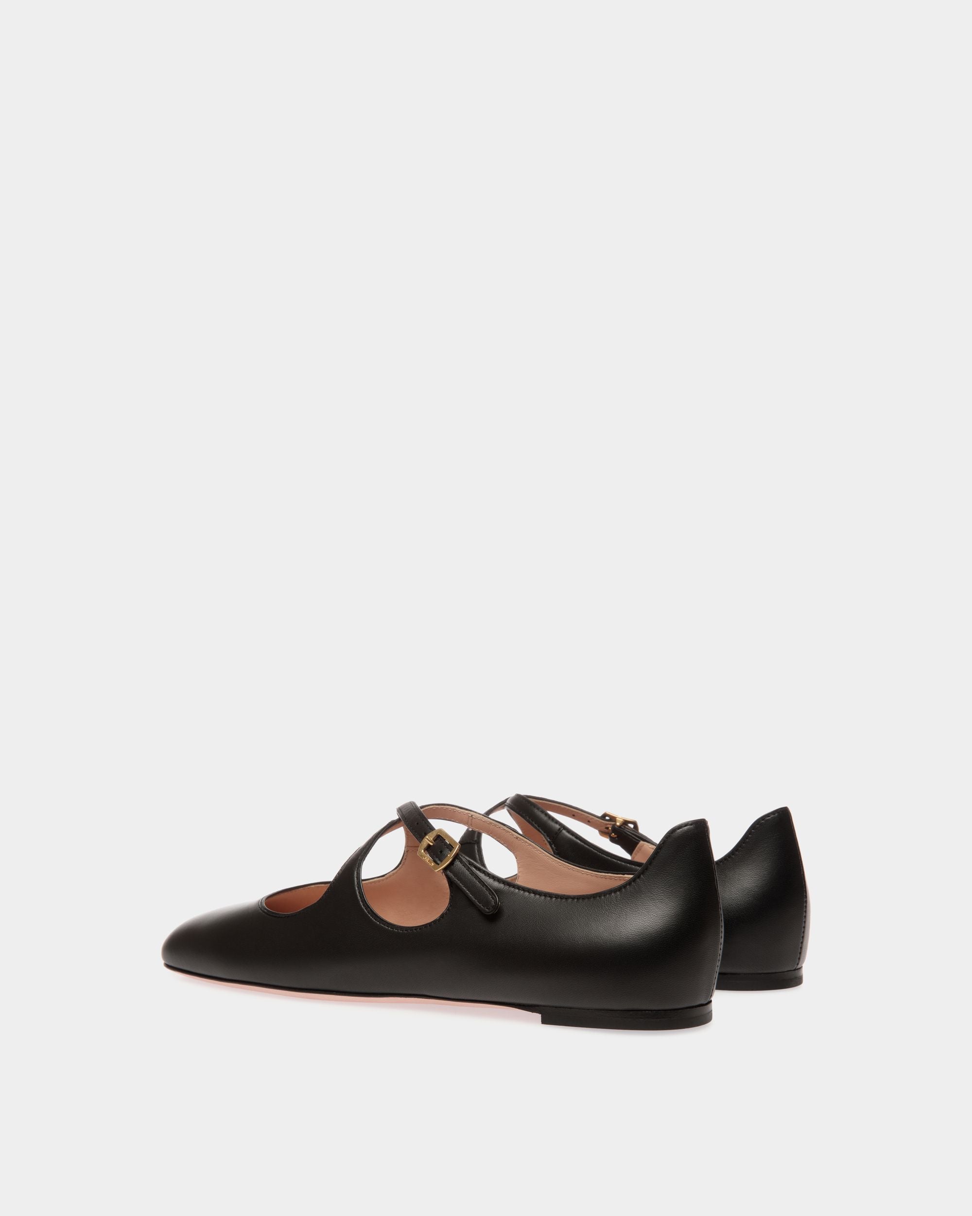 Zapato Plano Ballyrina De Piel Negra - Mujer - Bally - 04