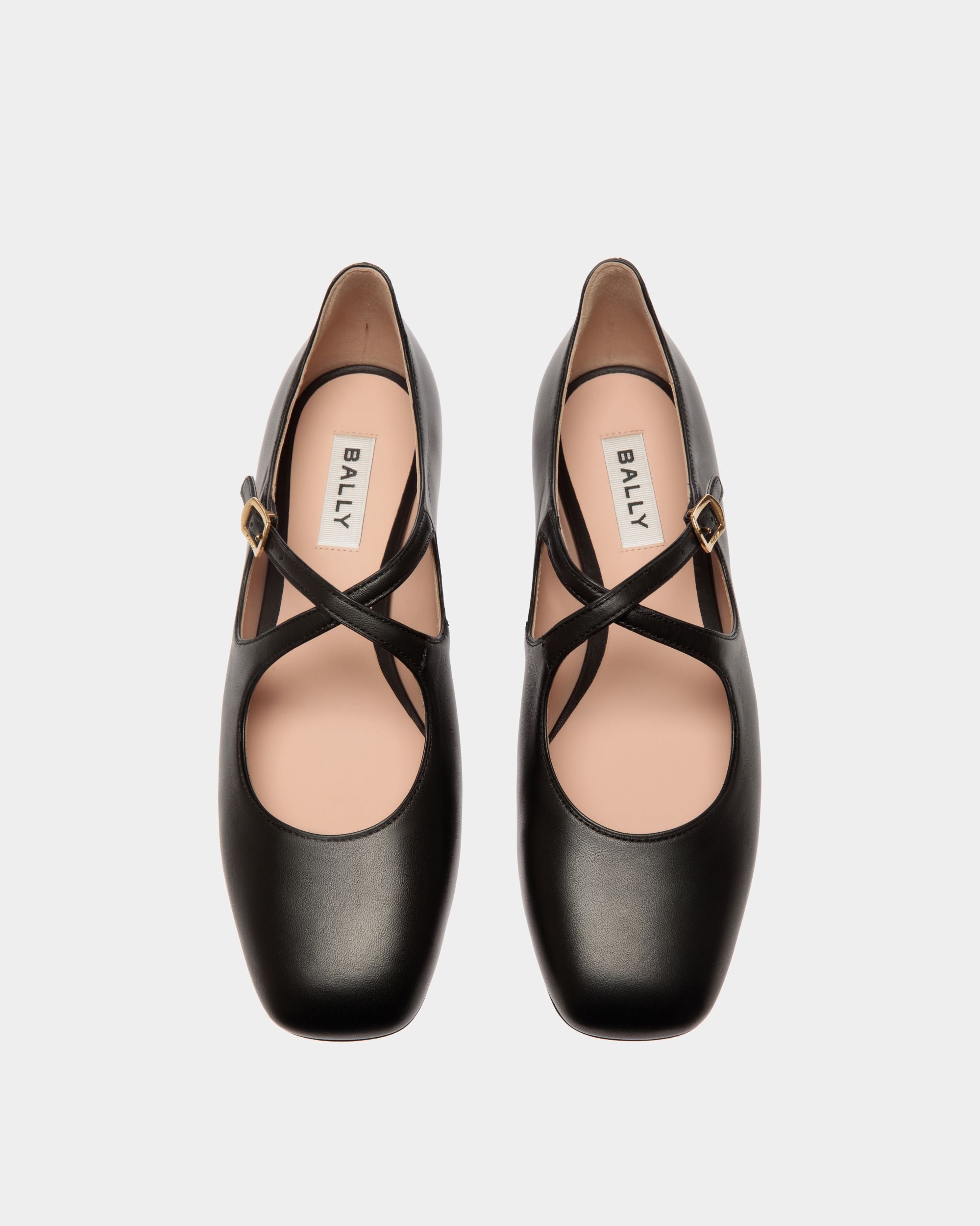 Zapato Plano Ballyrina De Piel Negra - Mujer - Bally - 05
