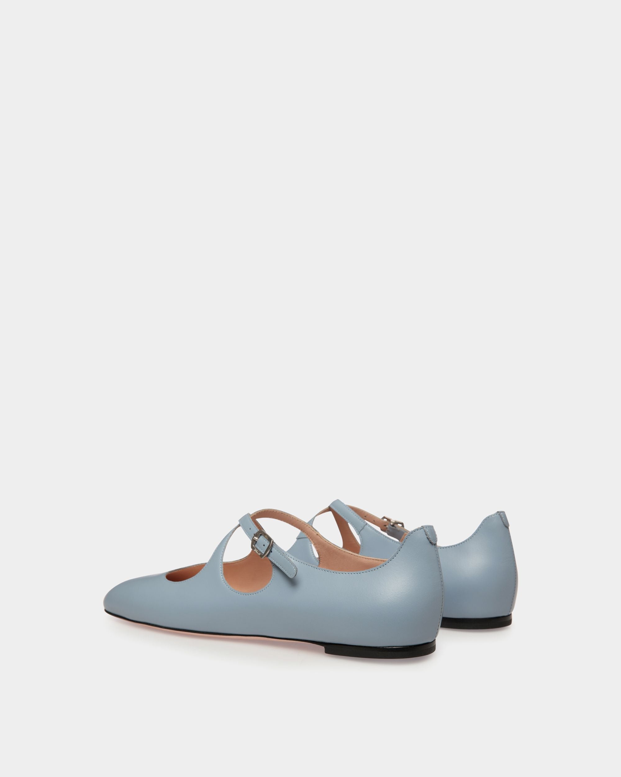 Zapato Plano Ballyrina De Piel Light Blue - Mujer - Bally - 04