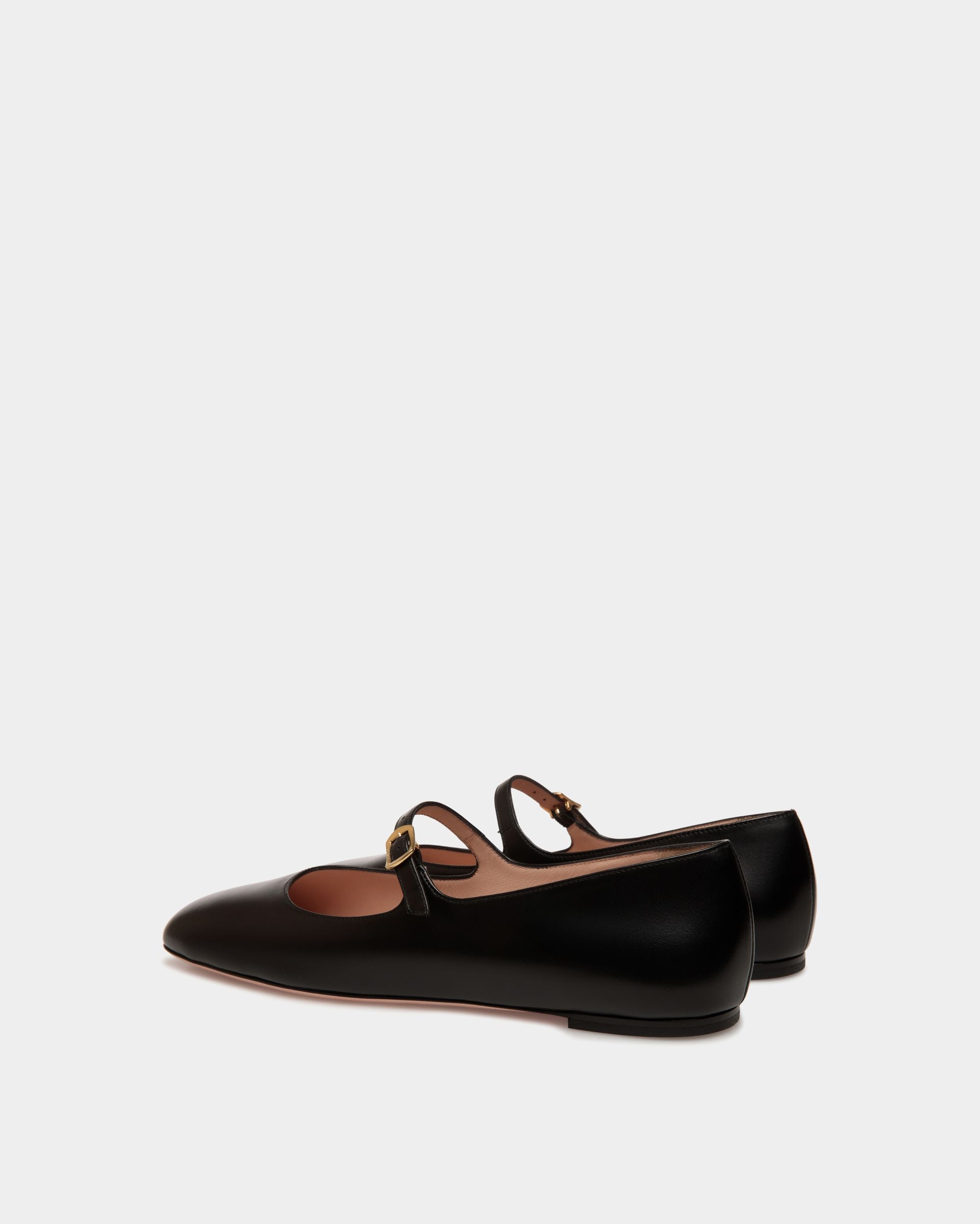 Zapato Plano Ballyrina De Piel Negra - Mujer - Bally - 04
