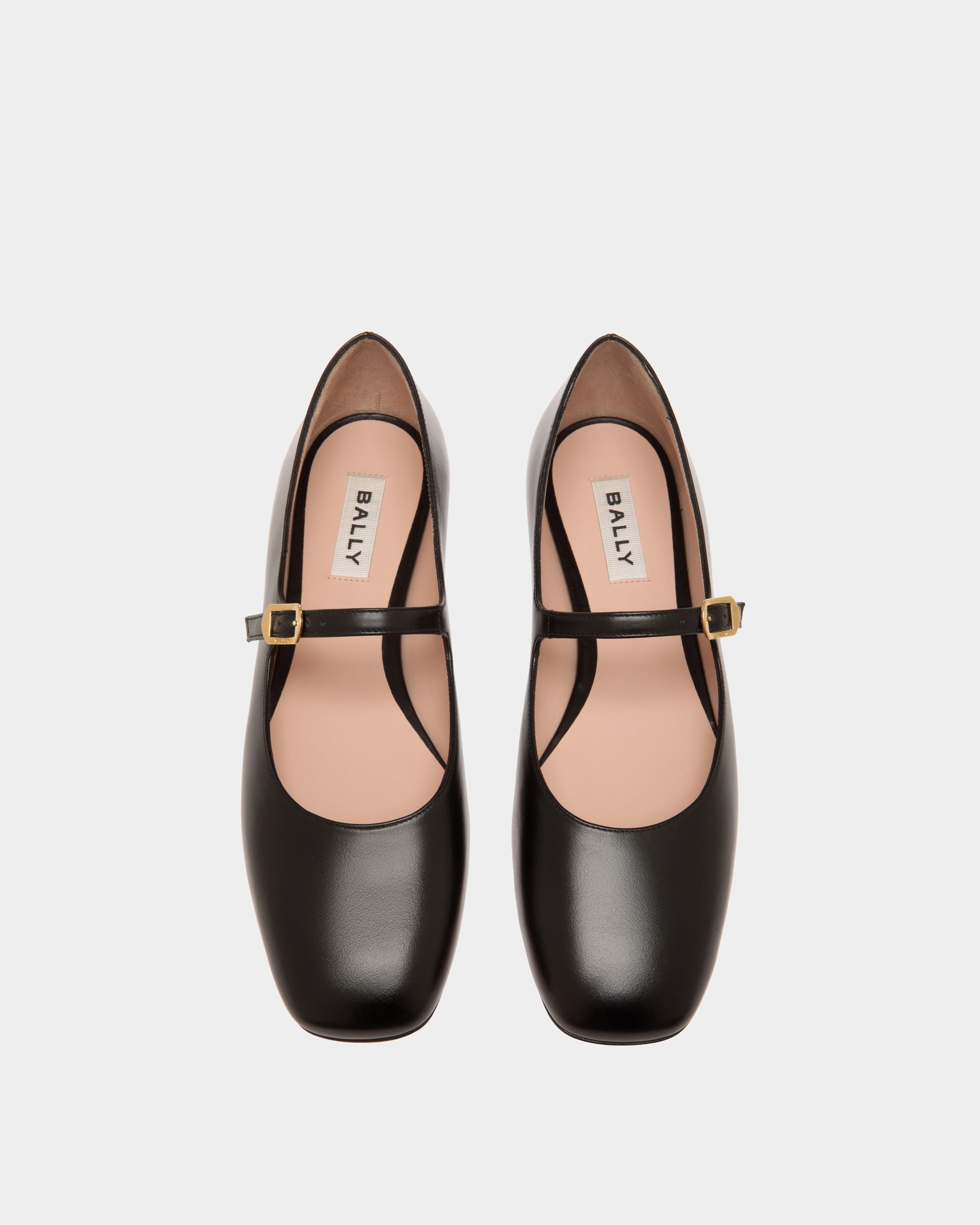 Zapato Plano Ballyrina De Piel Negra - Mujer - Bally - 05