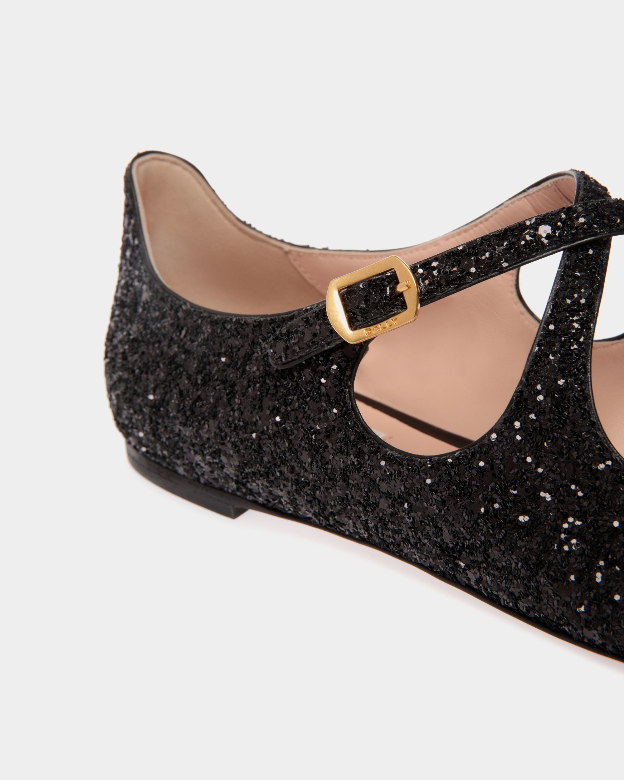 Zapato Plano Ballyrina Con Purpurina Negra - Mujer - Bally - 05