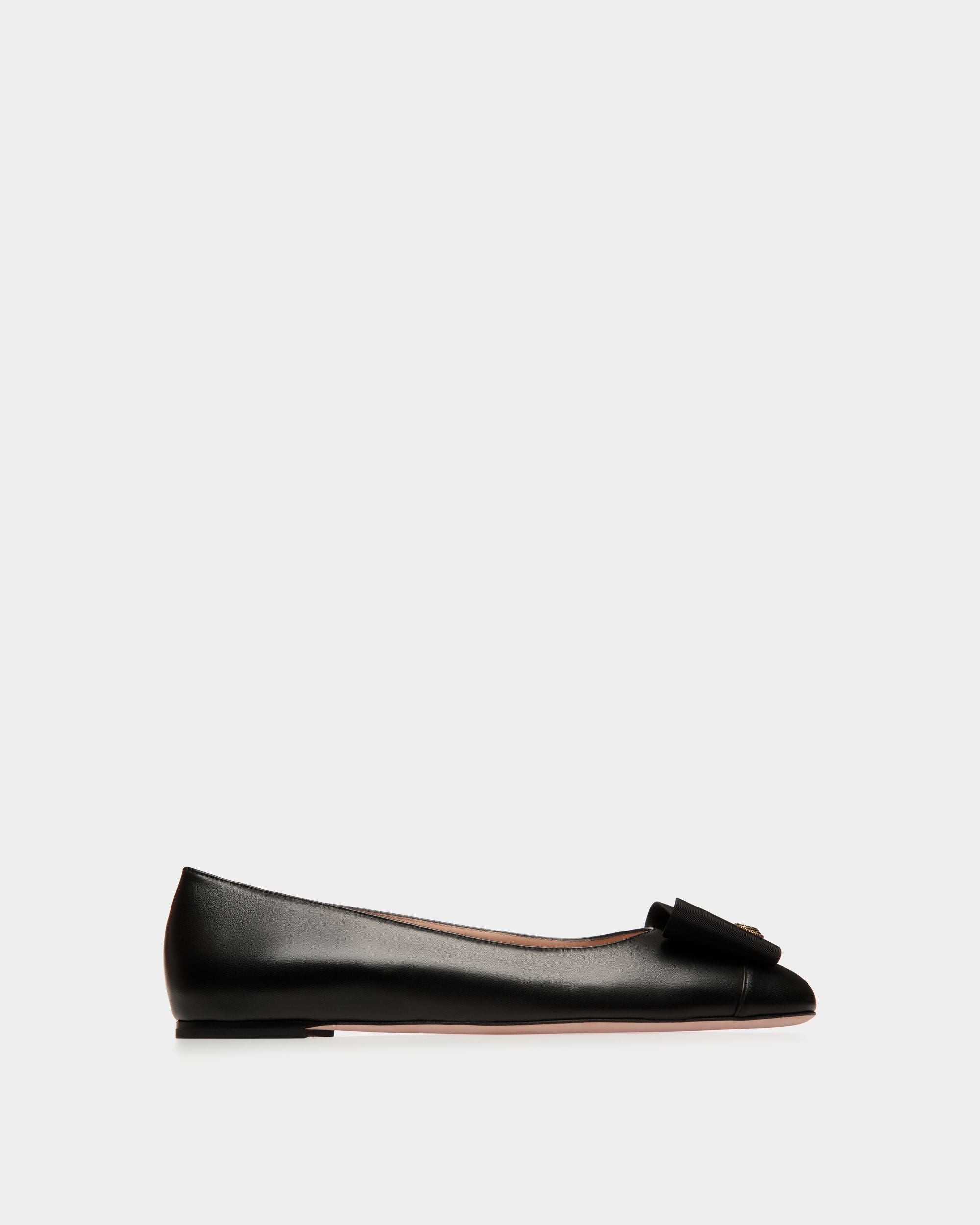 Zapato Plano B-Bow De Piel Negra - Mujer - Bally - 01