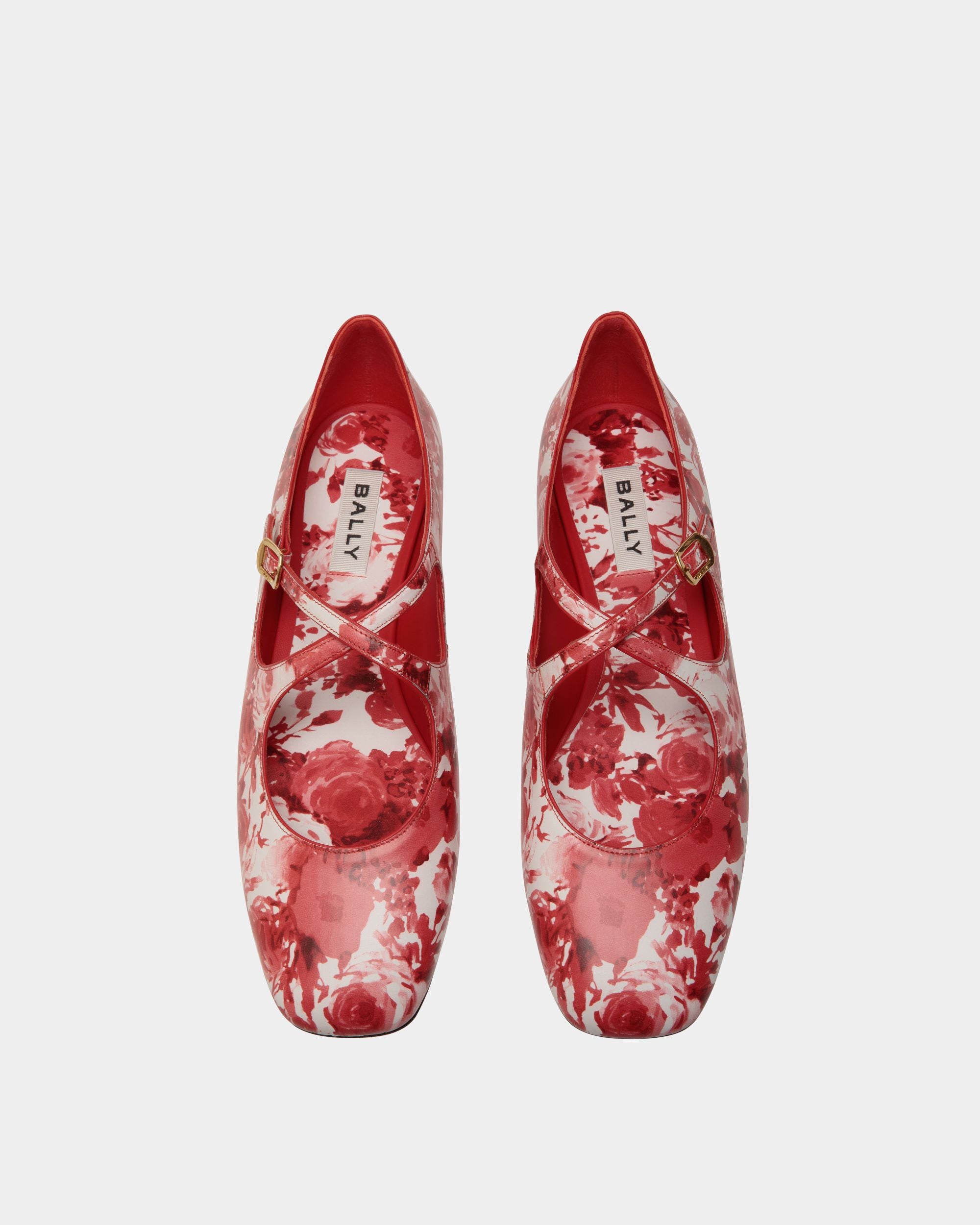 Zapato Plano Ballyrina De Piel Roja - Mujer - Bally - 05