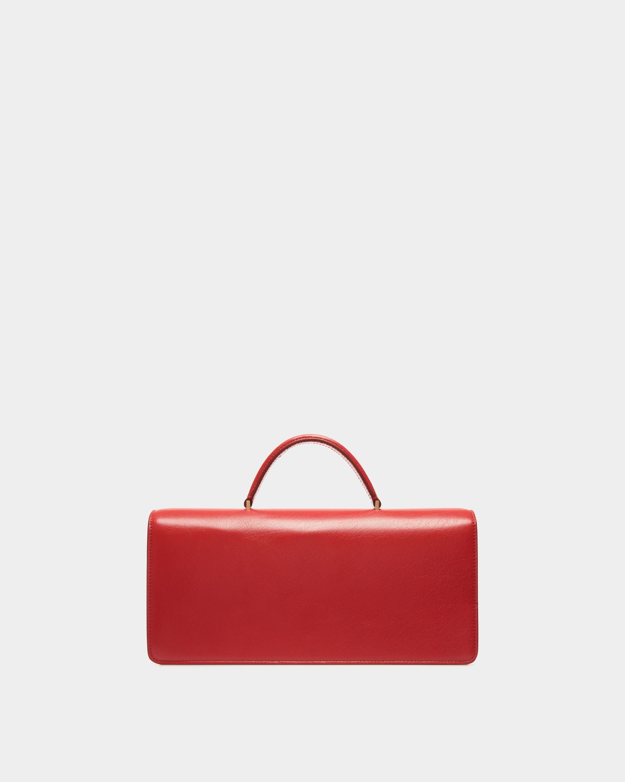 Ollam Top Handle Bag In Red and White Leather - Women's - Bally - 03