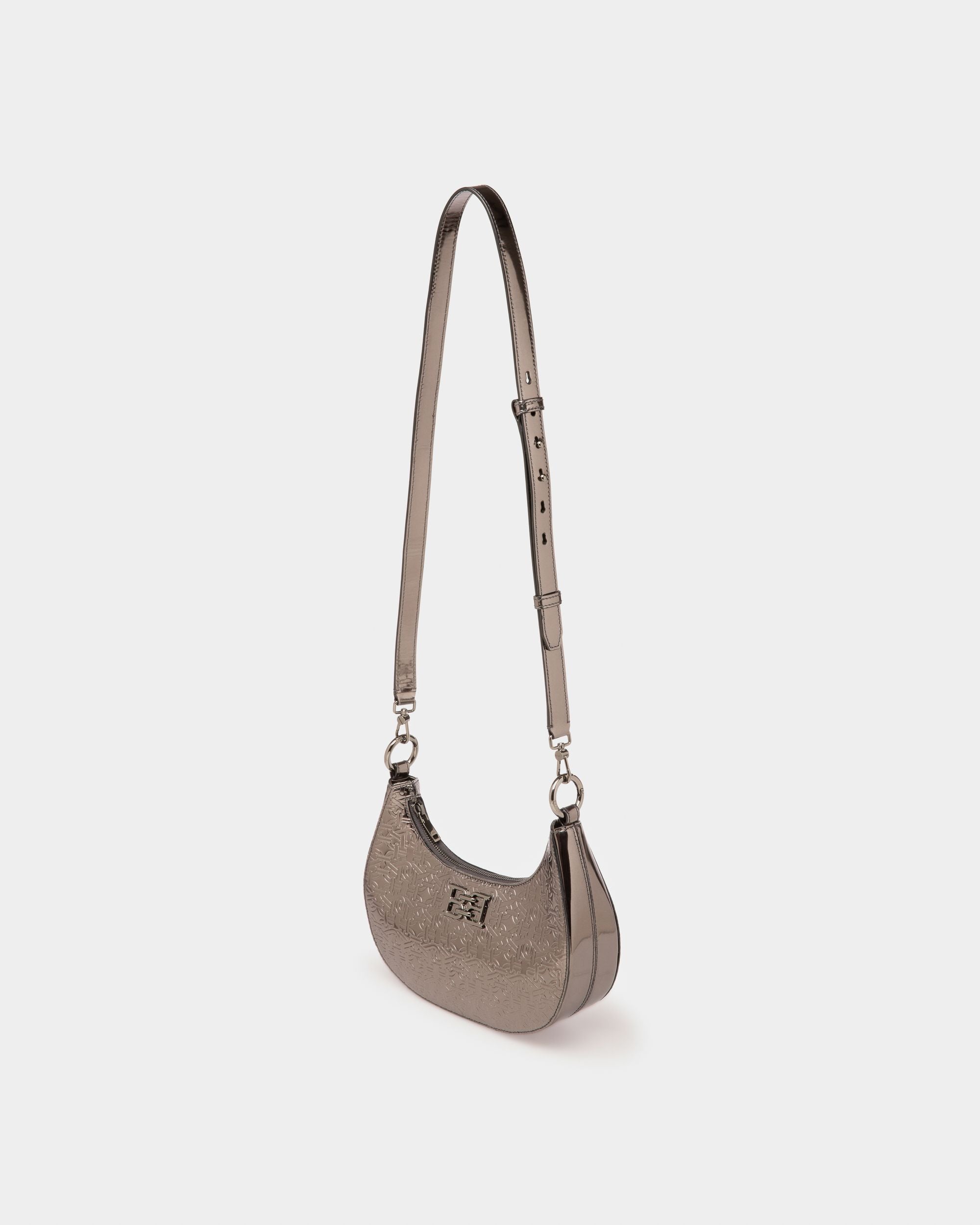 Bleyr Crossbody In Gray Leather - Women's - Bally - 03