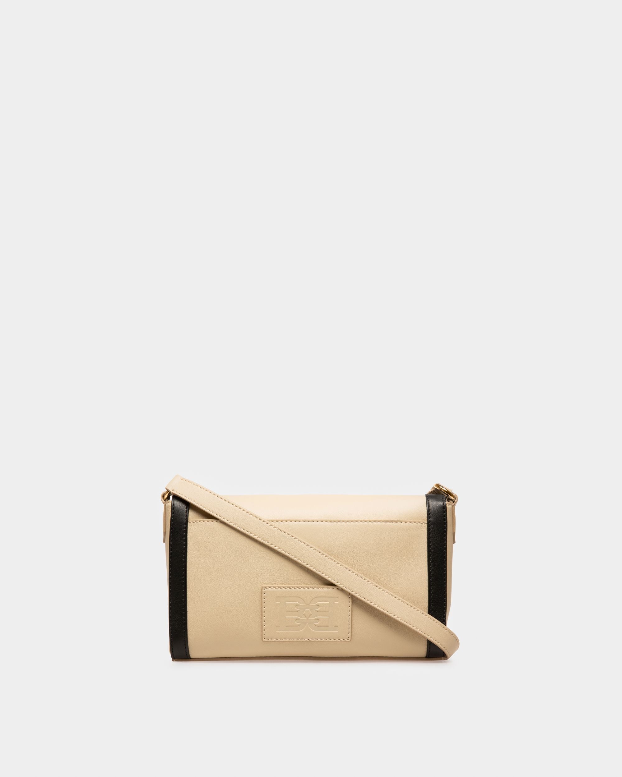 Cybrel Crossbody Bag In Fossil And Black Leather - Women's - Bally - 02