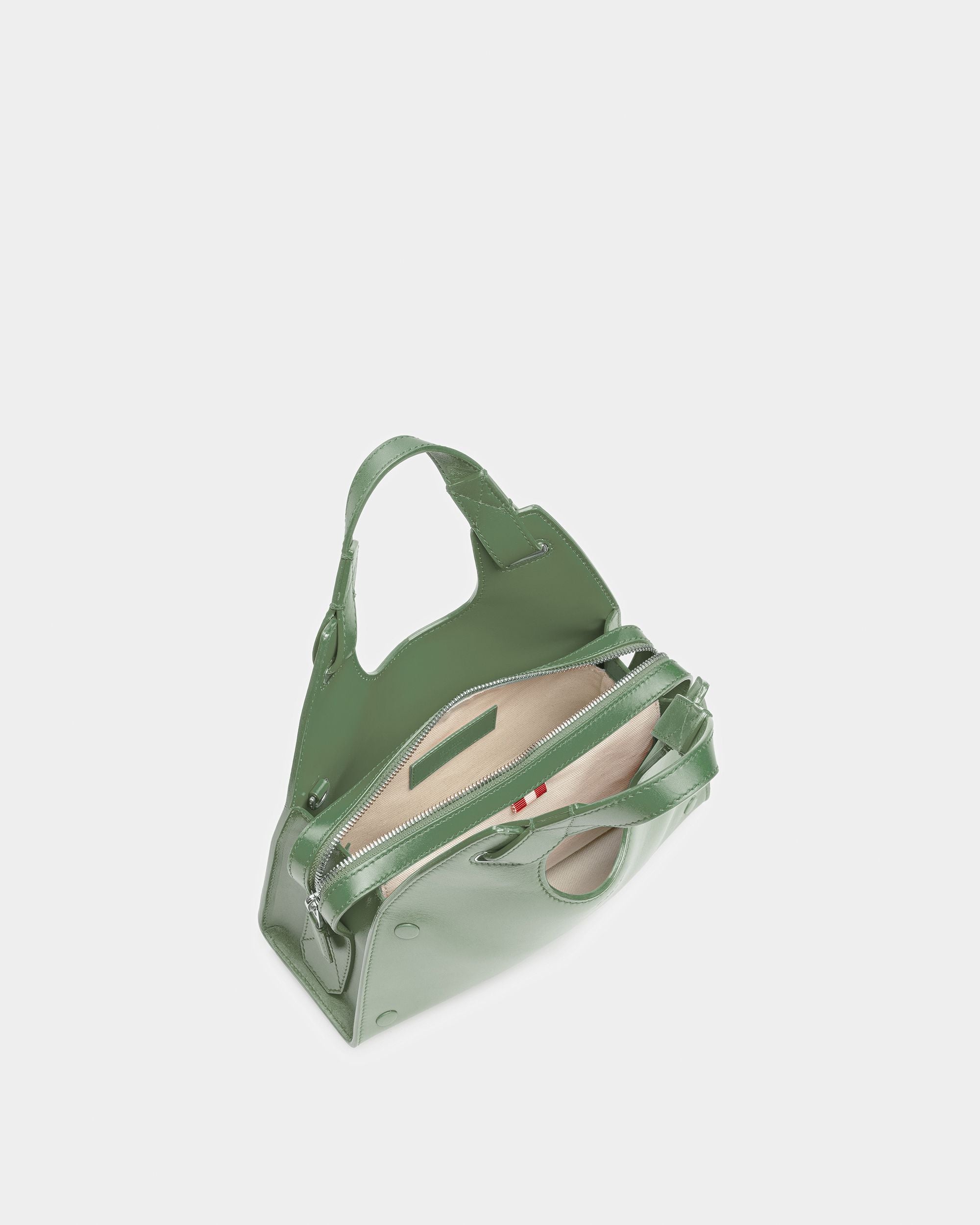 Ahres Small Bolso De Hombro De Piel En Salvia - Mujer - Bally - 02