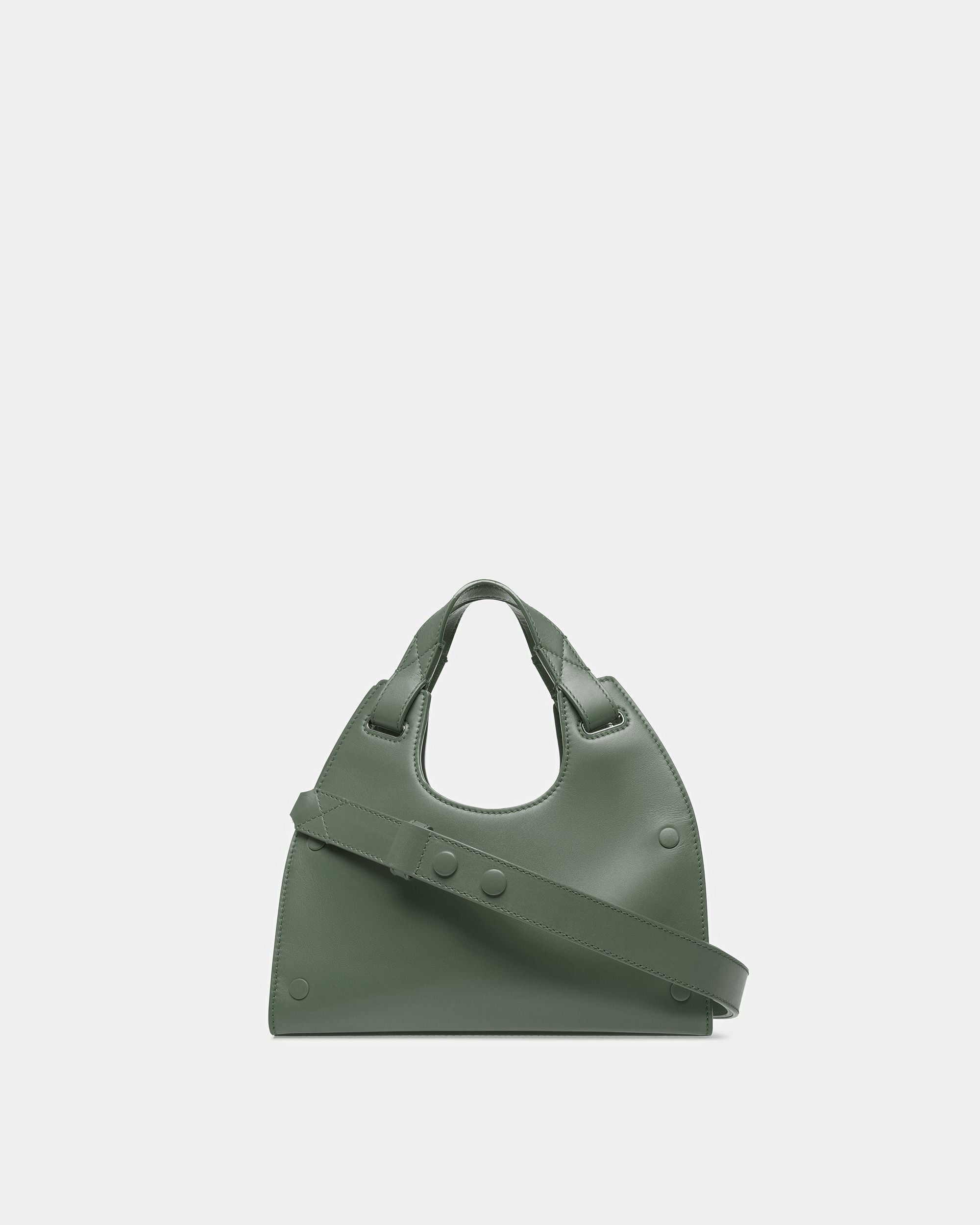 Ahres Small Bolso De Hombro De Piel En Salvia - Mujer - Bally - 04