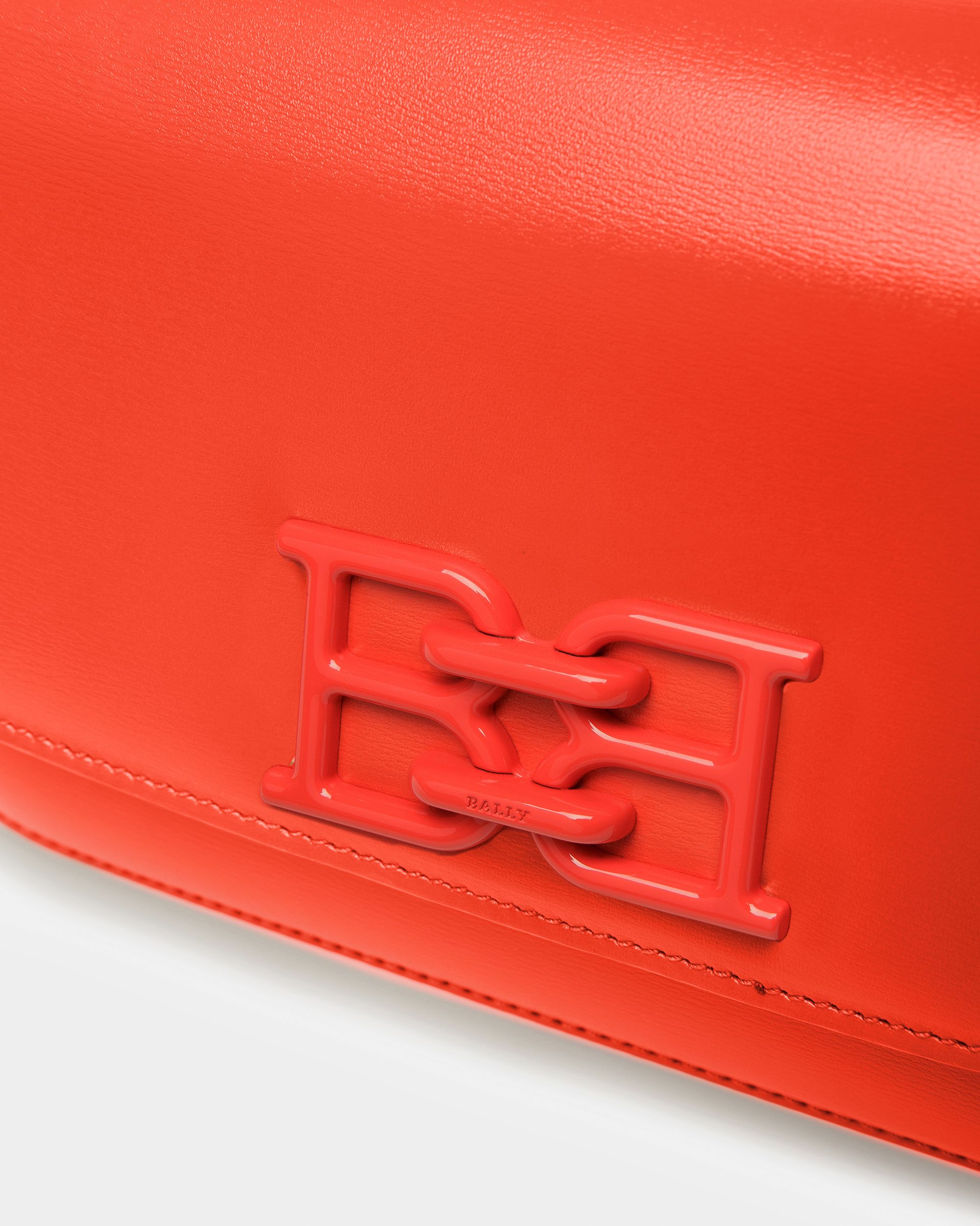 Brodye Leather Crossbody Bag In Orange - Women's - Bally - 04