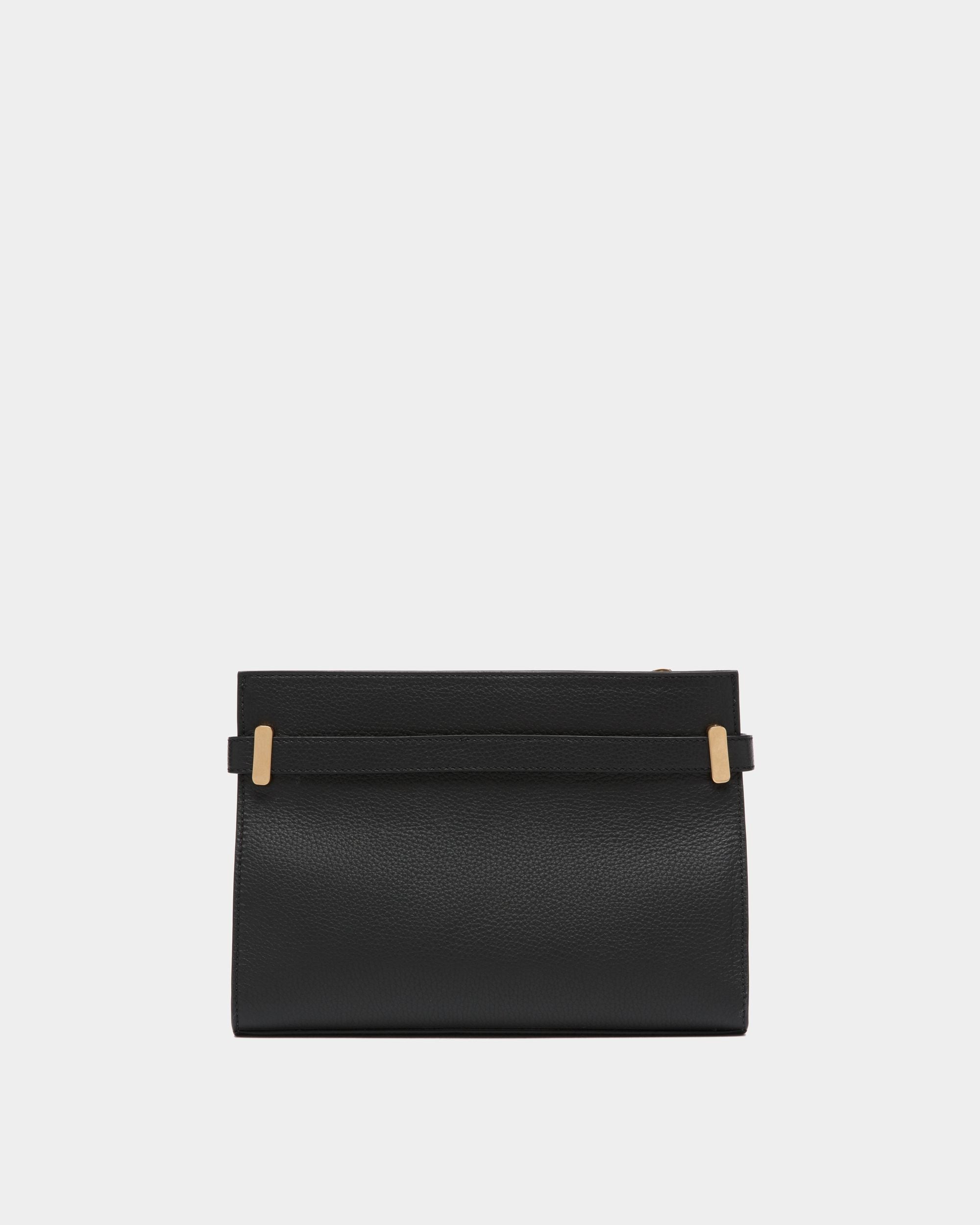 Bolso De Hombro Carriage De Piel Granulada Negra - Mujer - Bally - 03