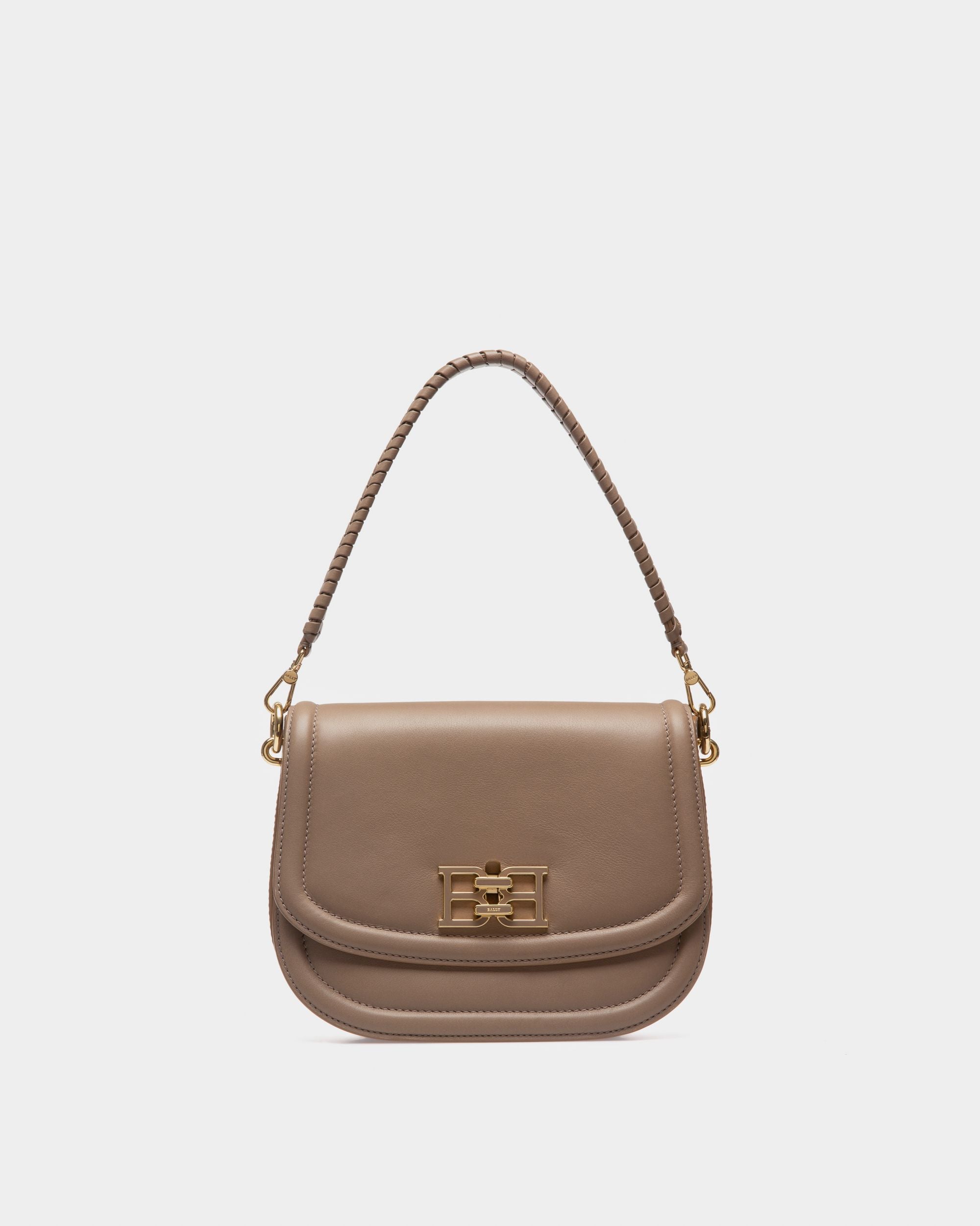Beckie Leather Cross-Body Bag In Taupe - Women's - Bally - 05
