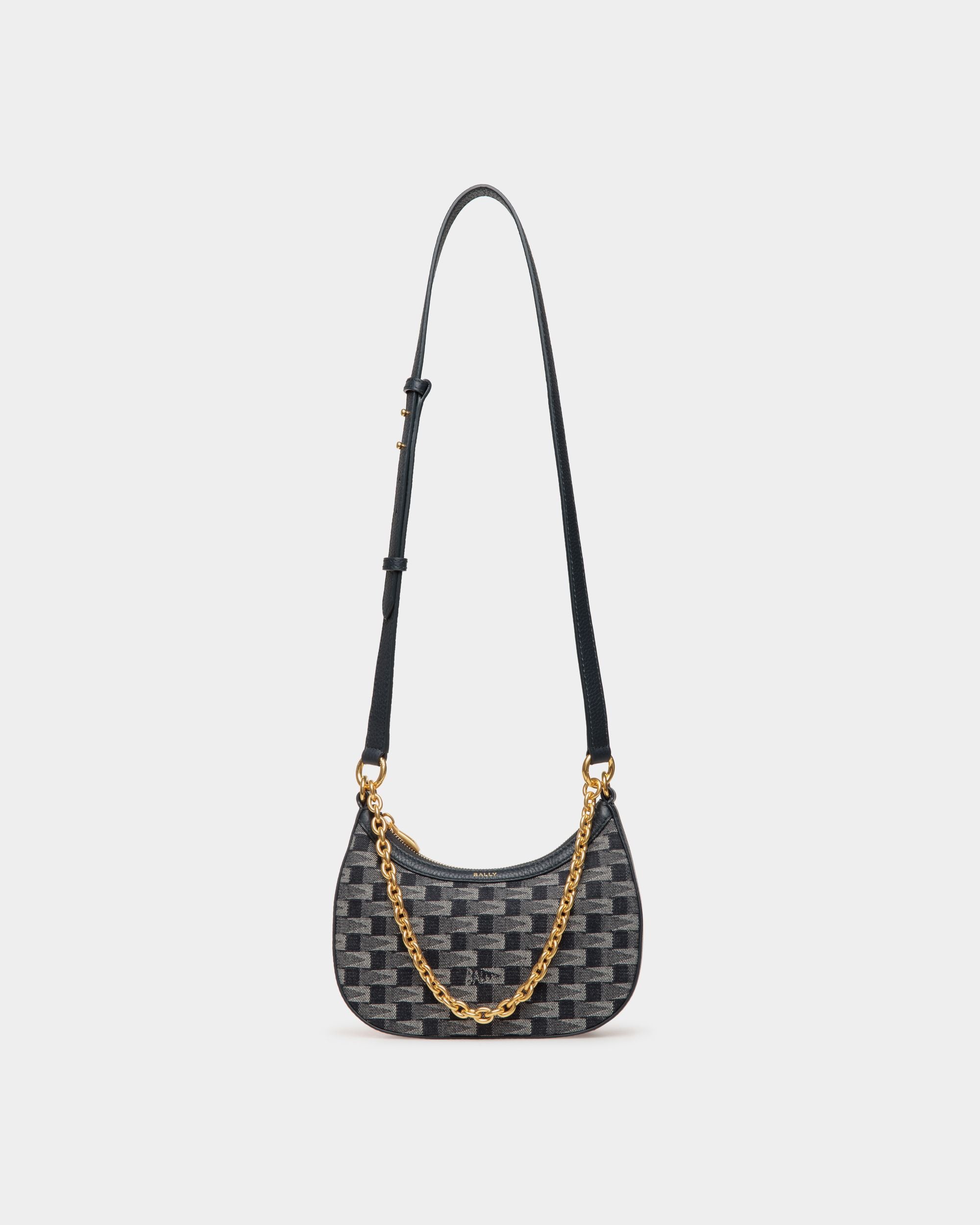 Minibolso Bandolera Bar De Denim Con Motivo Pennant - Mujer - Bally - 01