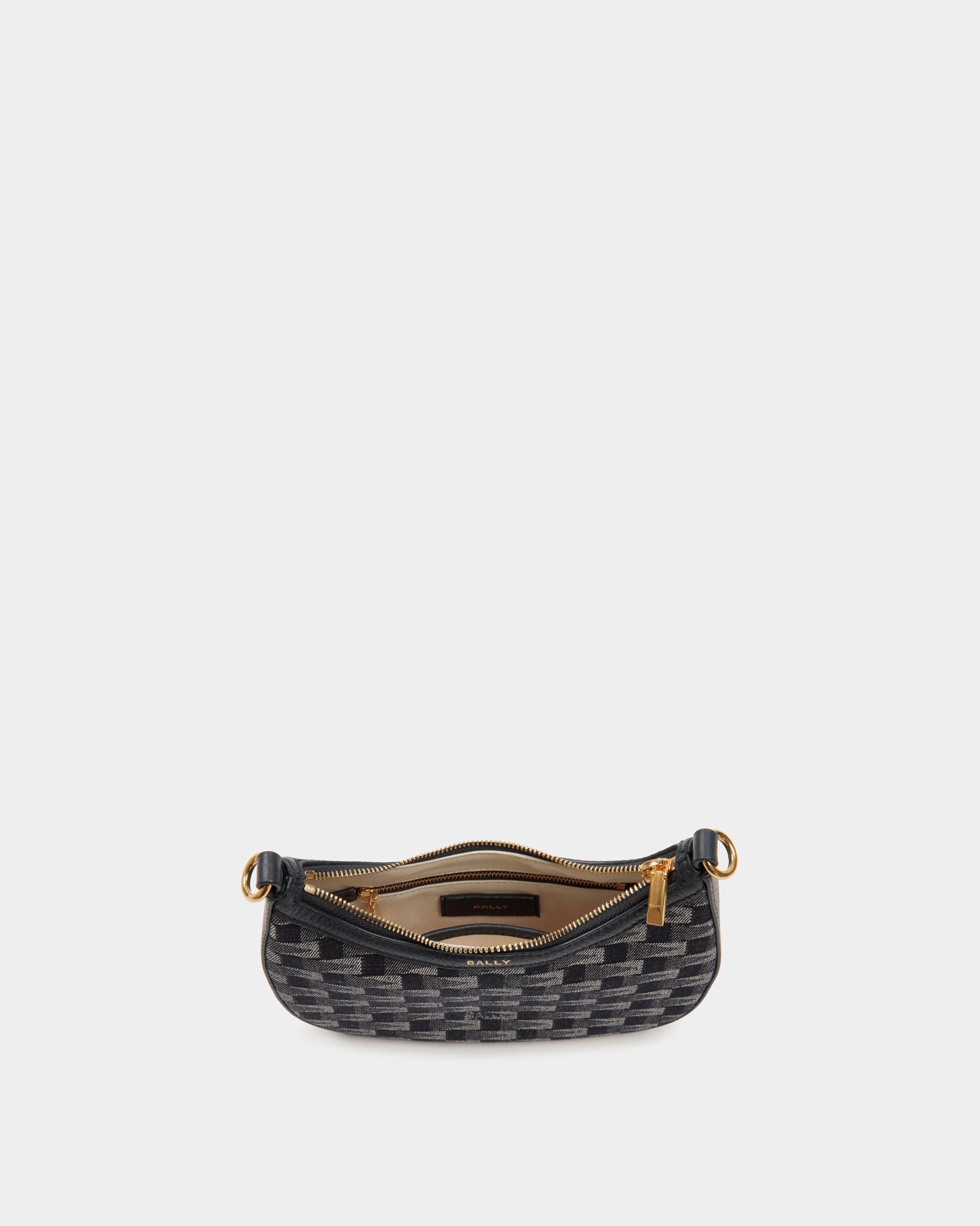 Minibolso Bandolera Bar De Denim Con Motivo Pennant - Mujer - Bally - 04