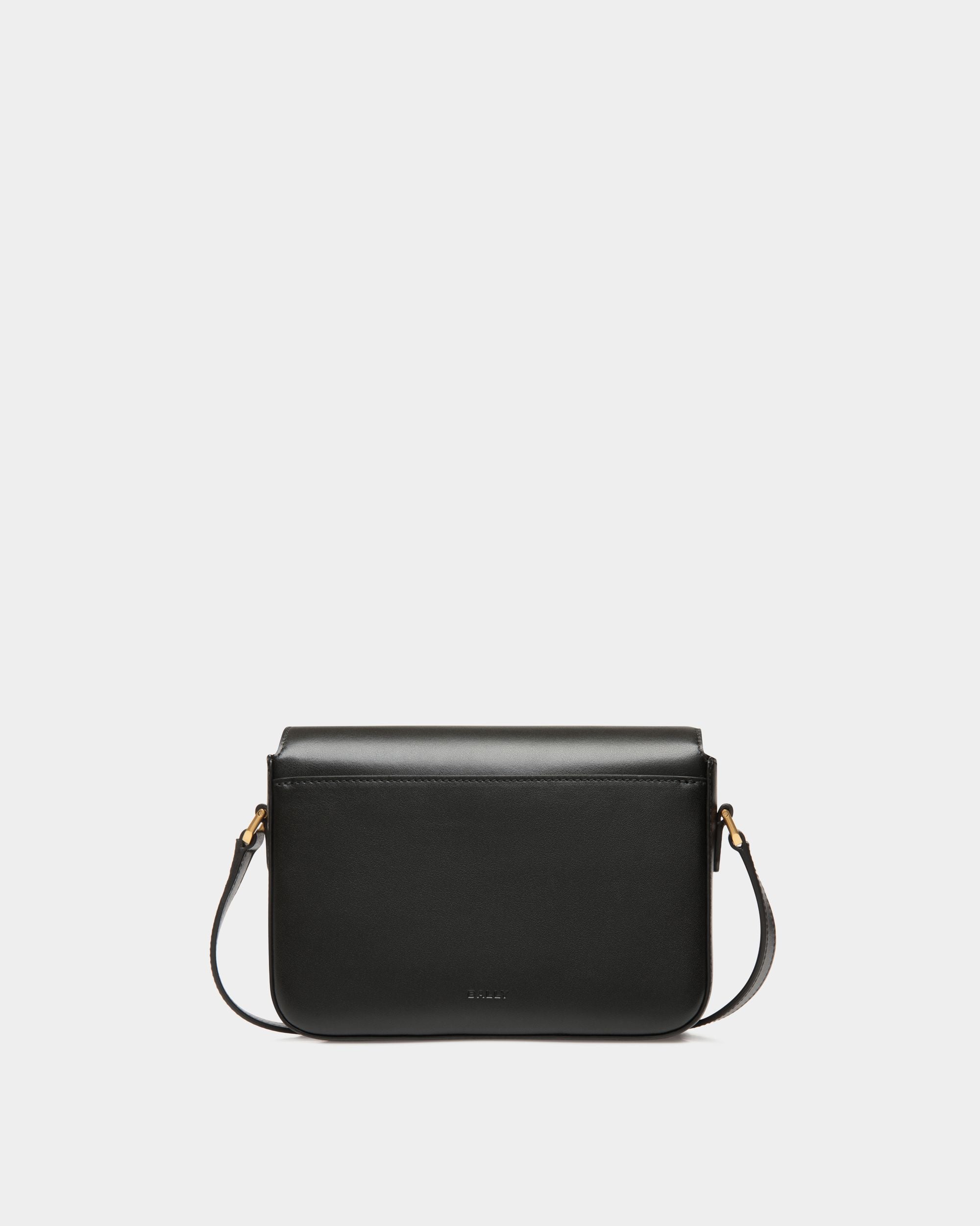 Emblem Small Crossbody Bag In Black Leather - Women's - Bally - 02