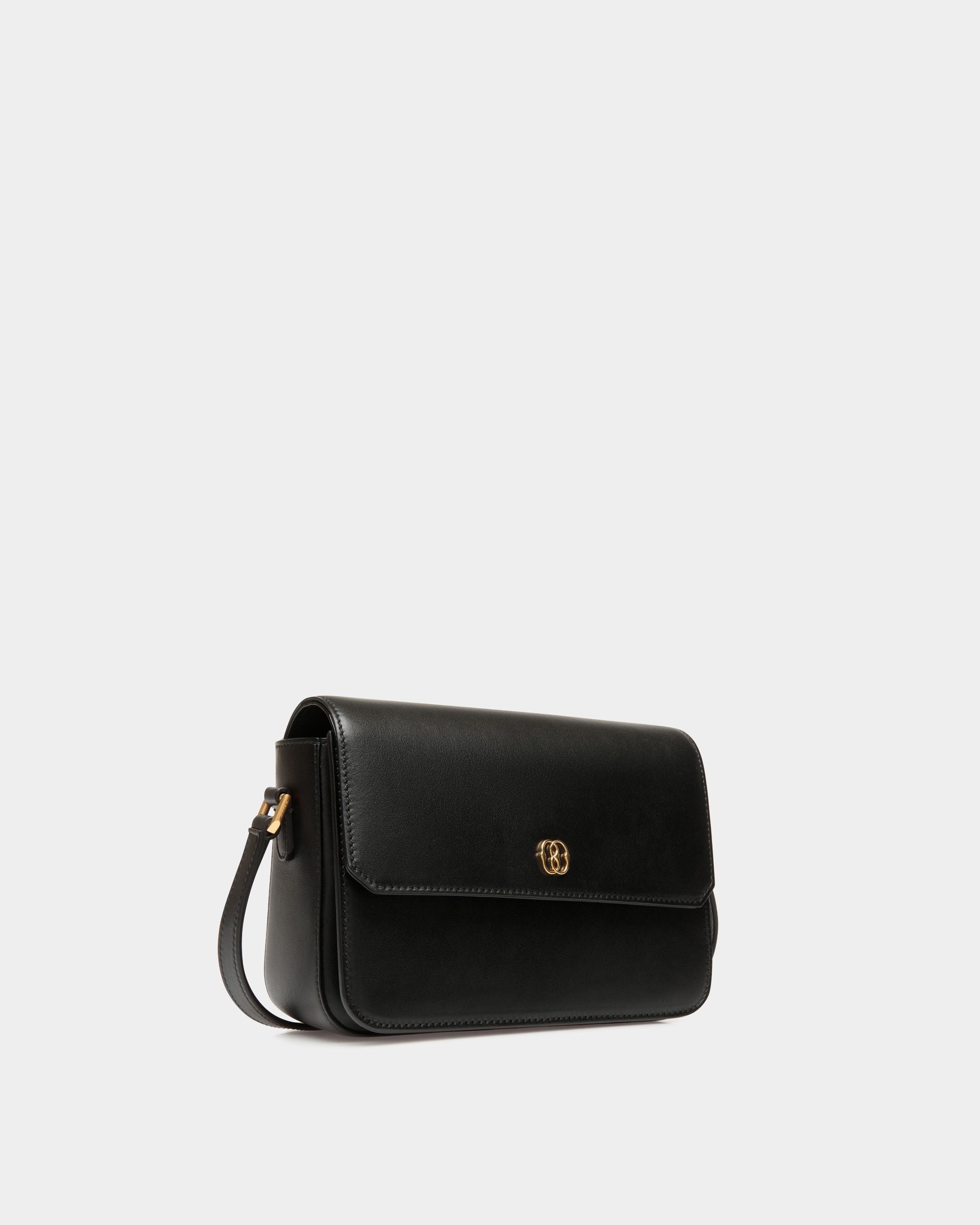 Emblem Small Crossbody Bag In Black Leather - Women's - Bally - 03