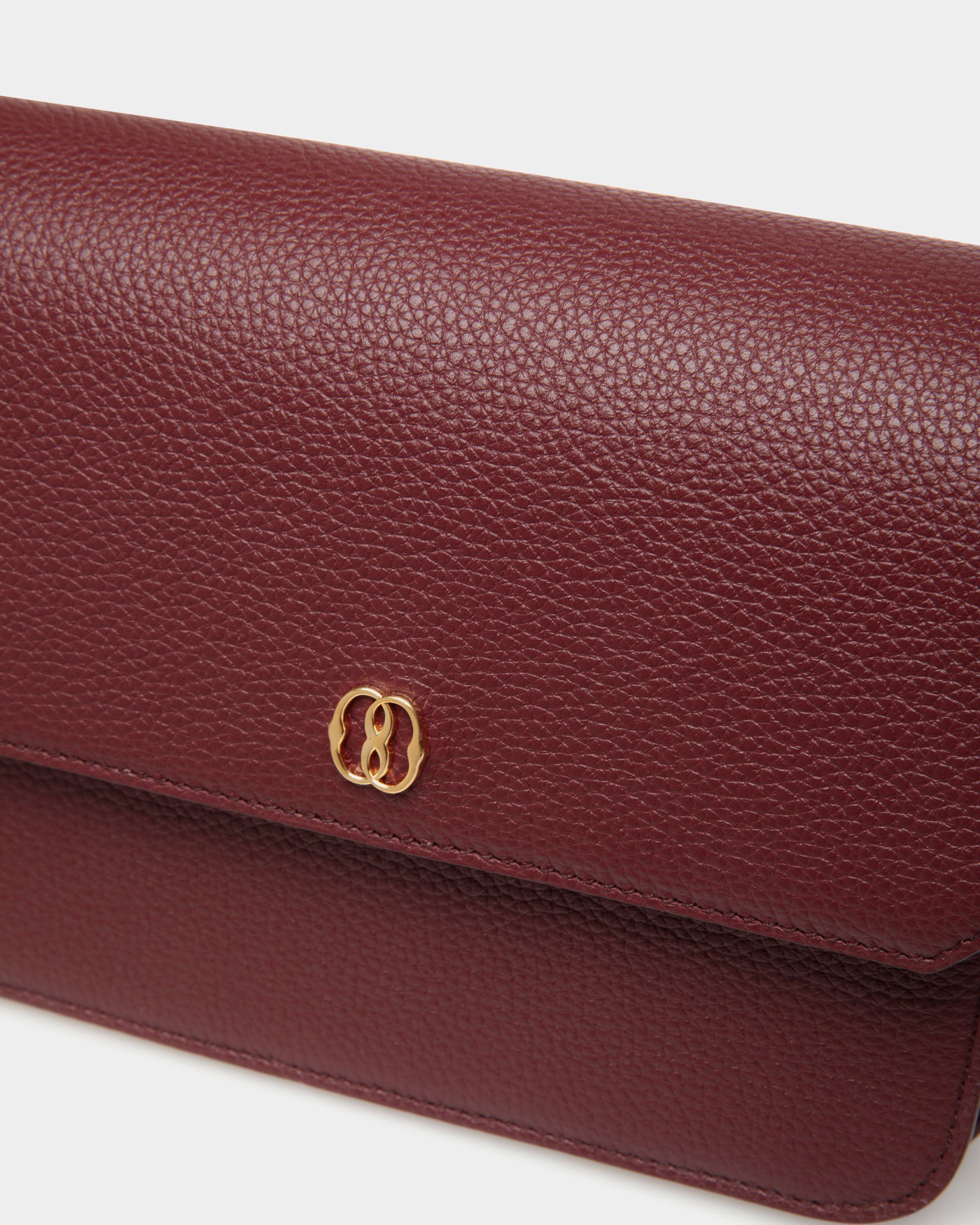 Emblem Small Crossbody Bag in Andorra Grained Leather - Women's - Bally - 05