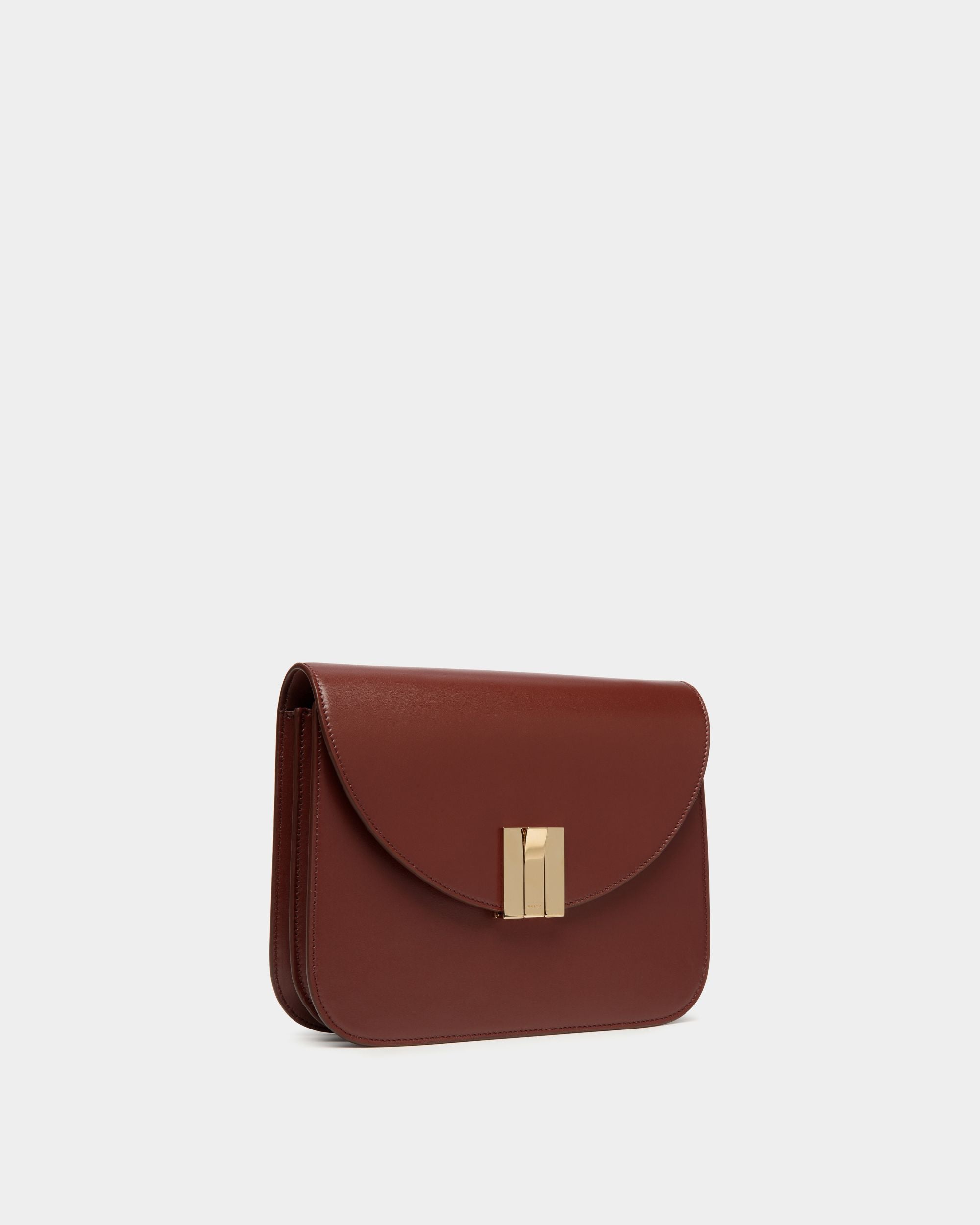 Ollam Crossbody Bag In Brown Leather - Women's - Bally - 03