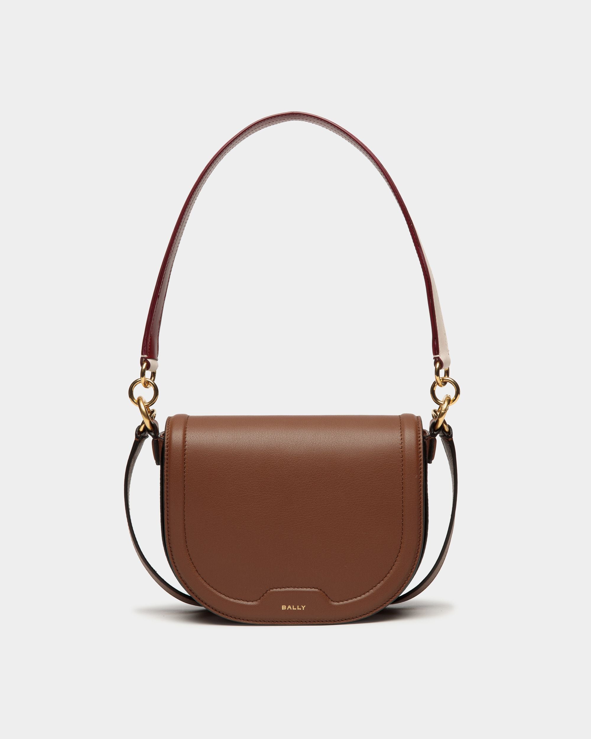 Code Crossbody Bag In Brown Leather - Women's - Bally - 01
