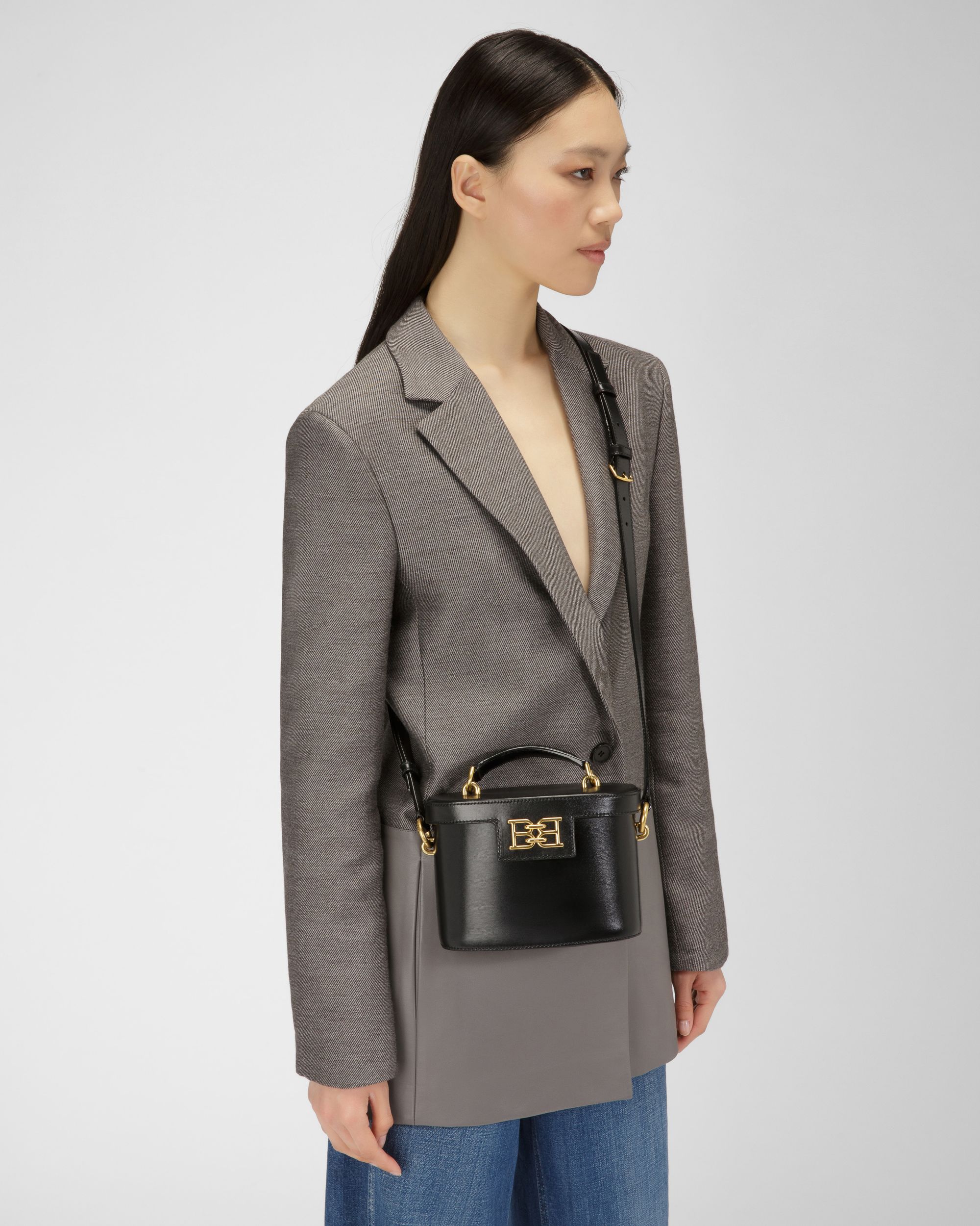 Bengi Leather Cross-Body Bag In Black - Women's - Bally - 02