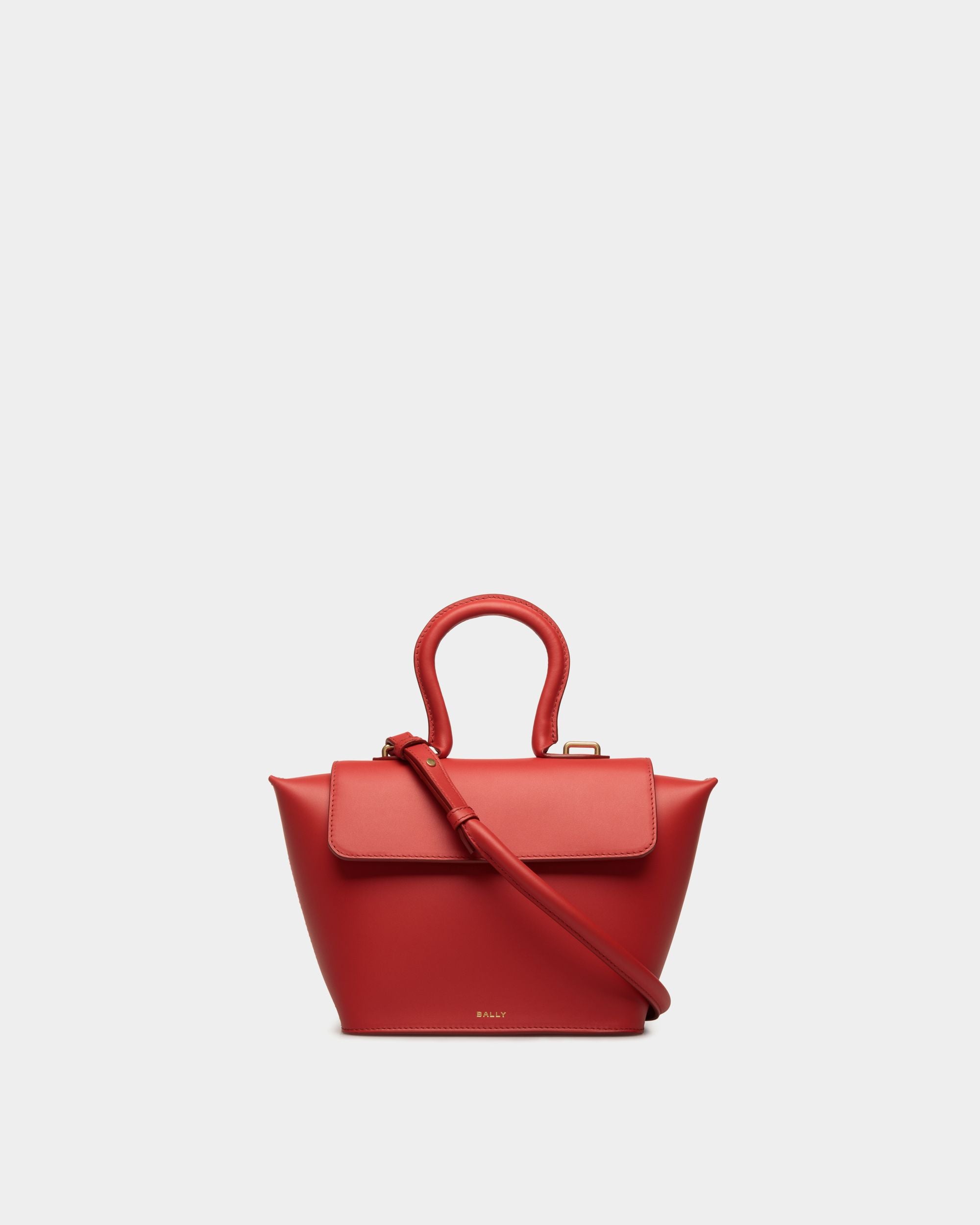 Bolso Con Asa Superior Belle De Piel Candy Red - Mujer - Bally - 01