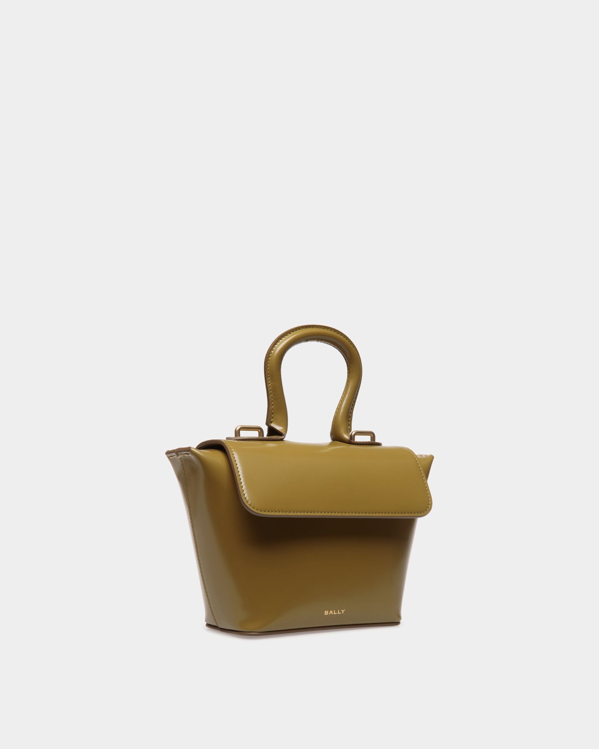 Minibolso Belle De Piel Cepillada Olive Green - Mujer - Bally - 04