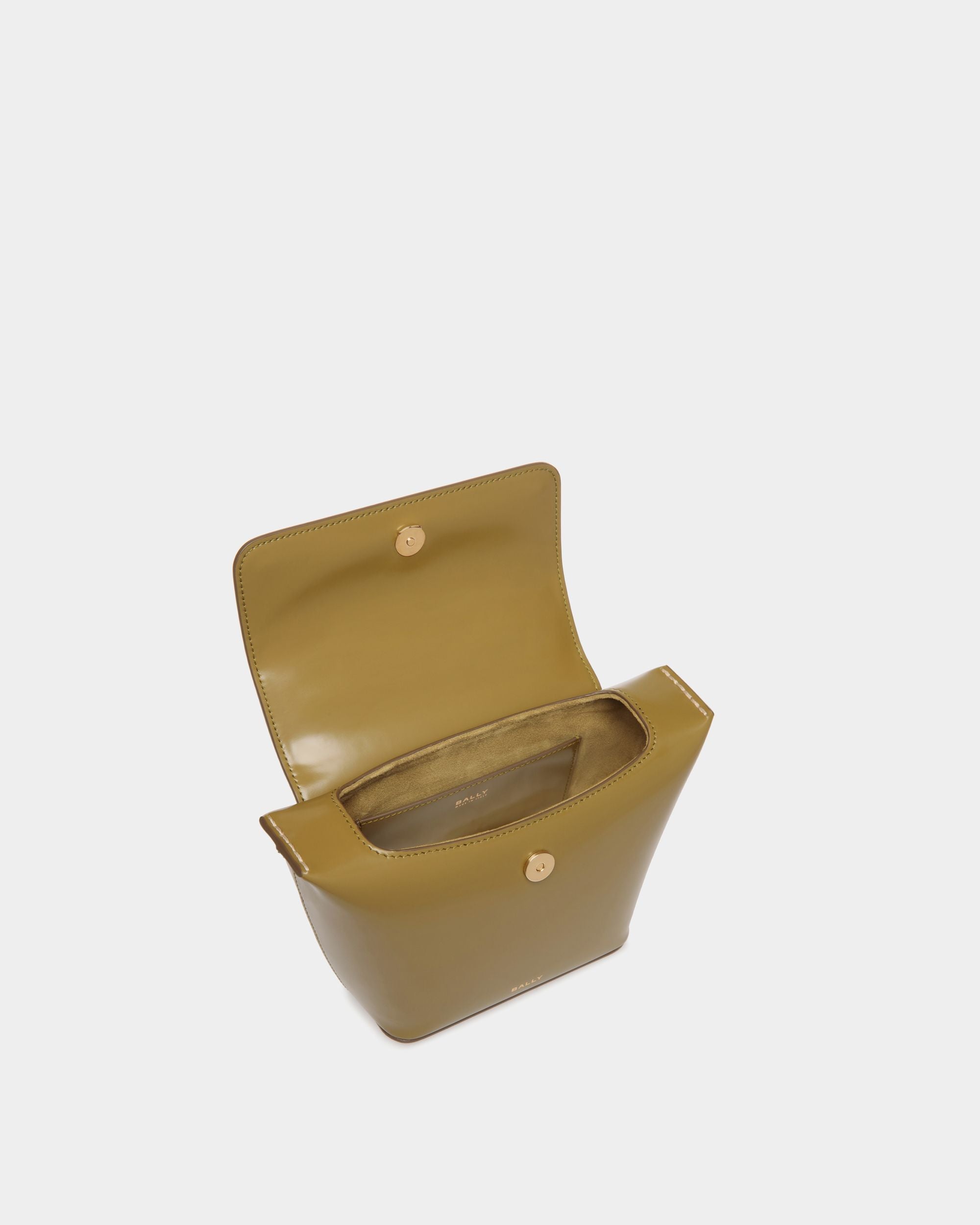 Minibolso Belle De Piel Cepillada Olive Green - Mujer - Bally - 05