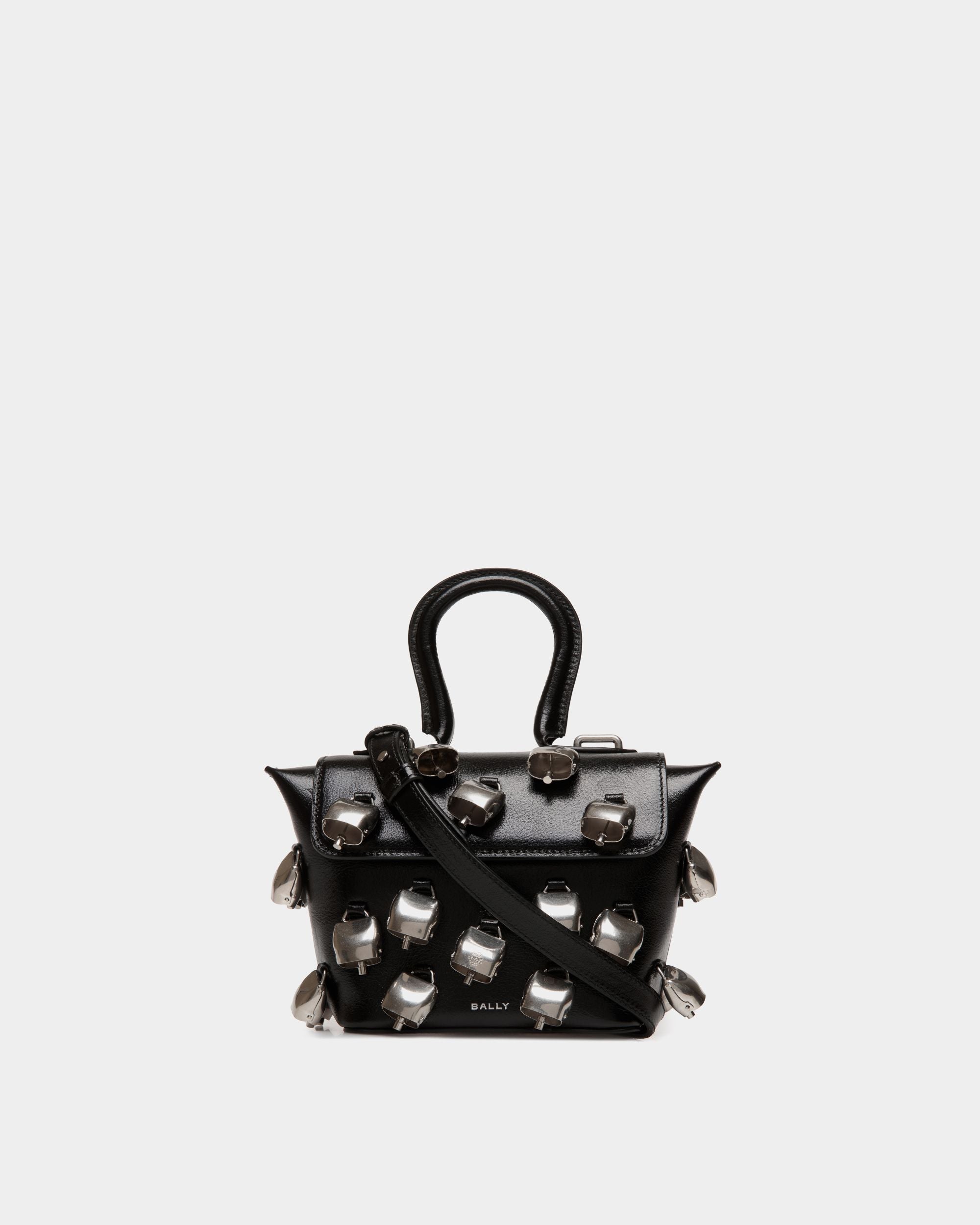 Belle Minibag In Black Leather with Bells - Women's - Bally - 01