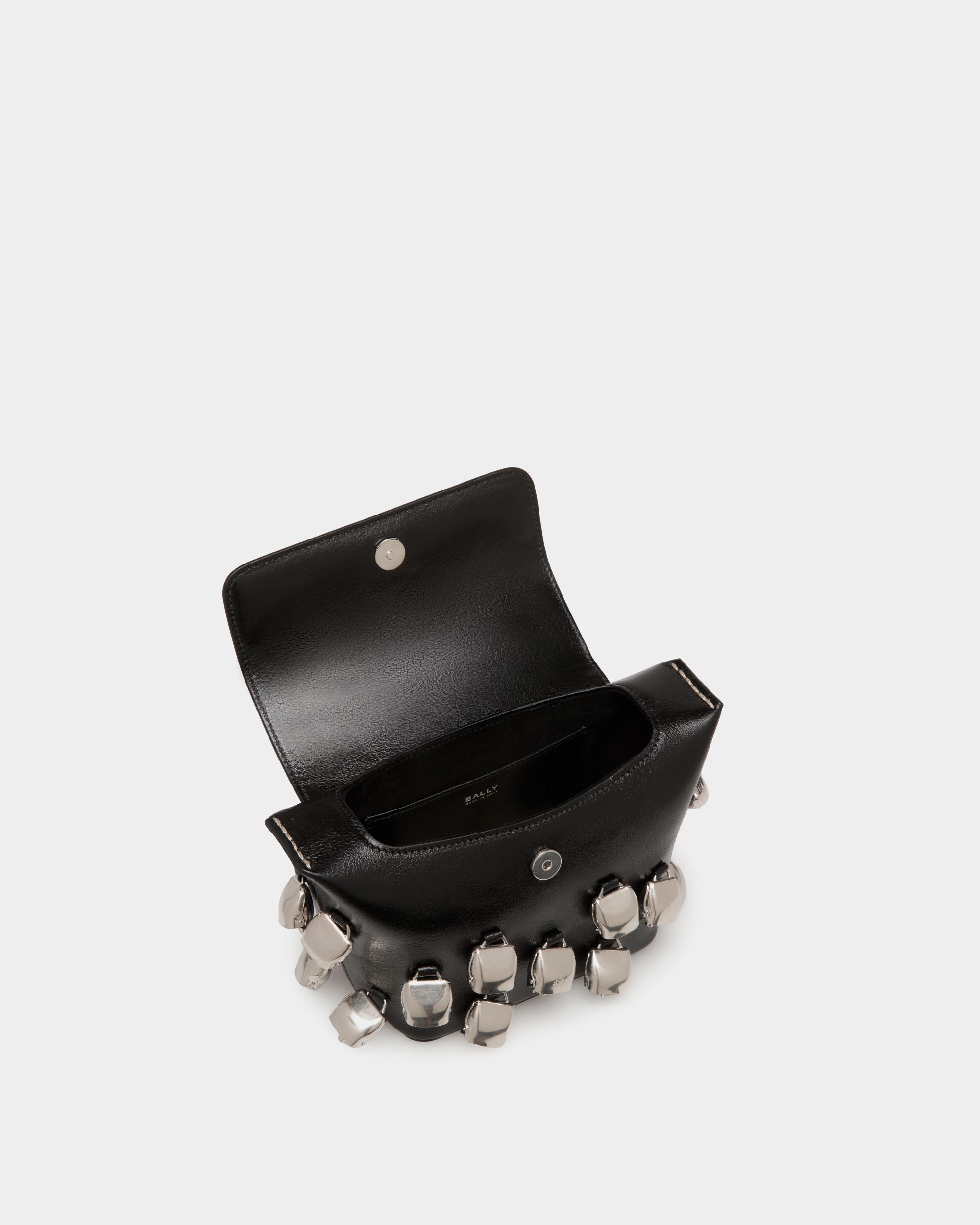 Belle Minibag In Black Leather with Bells - Women's - Bally - 05